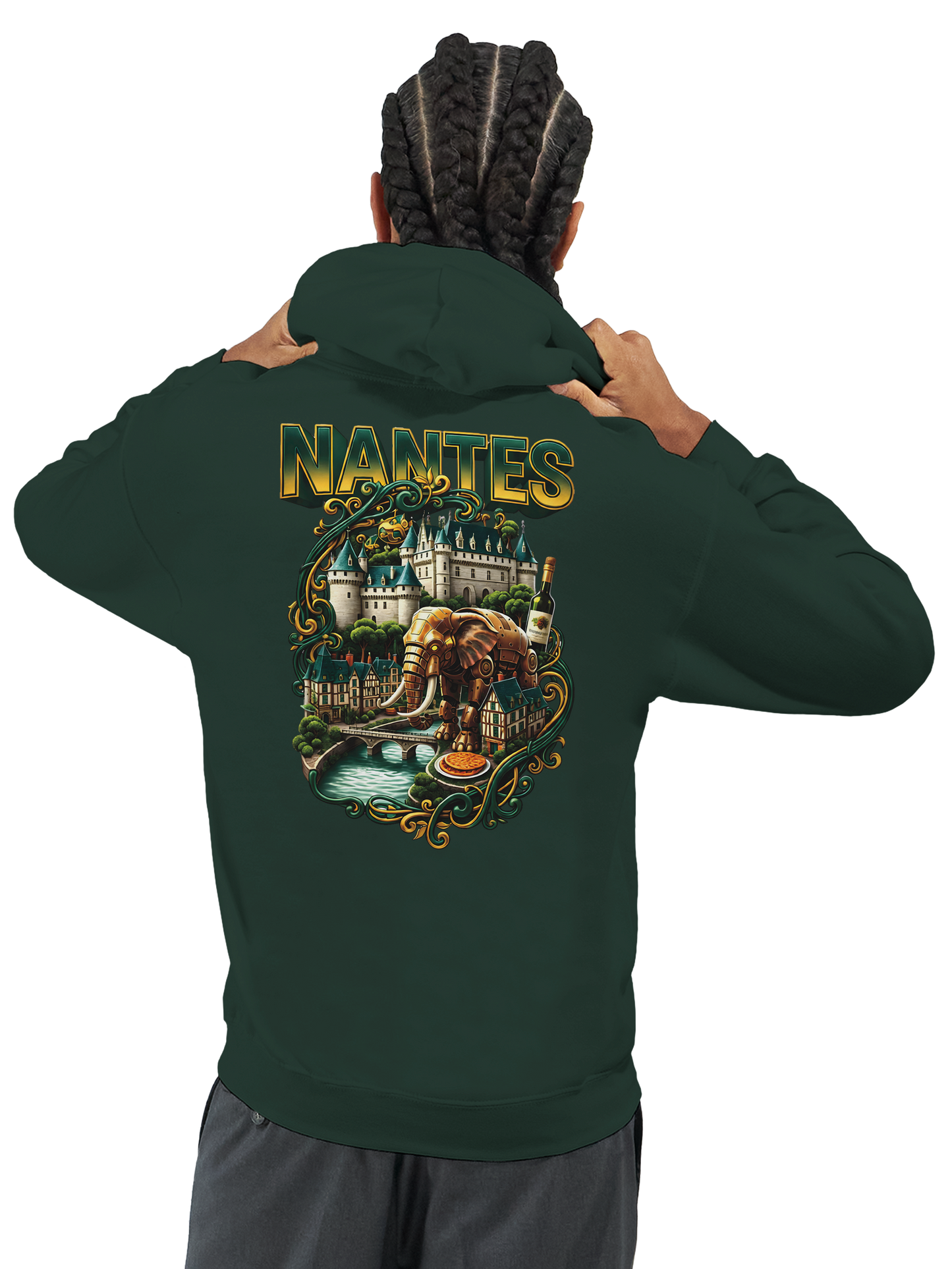 Unisex-Kapuzenpullover Nantes Stadt Frankreich klassisch | Gildan® 18500