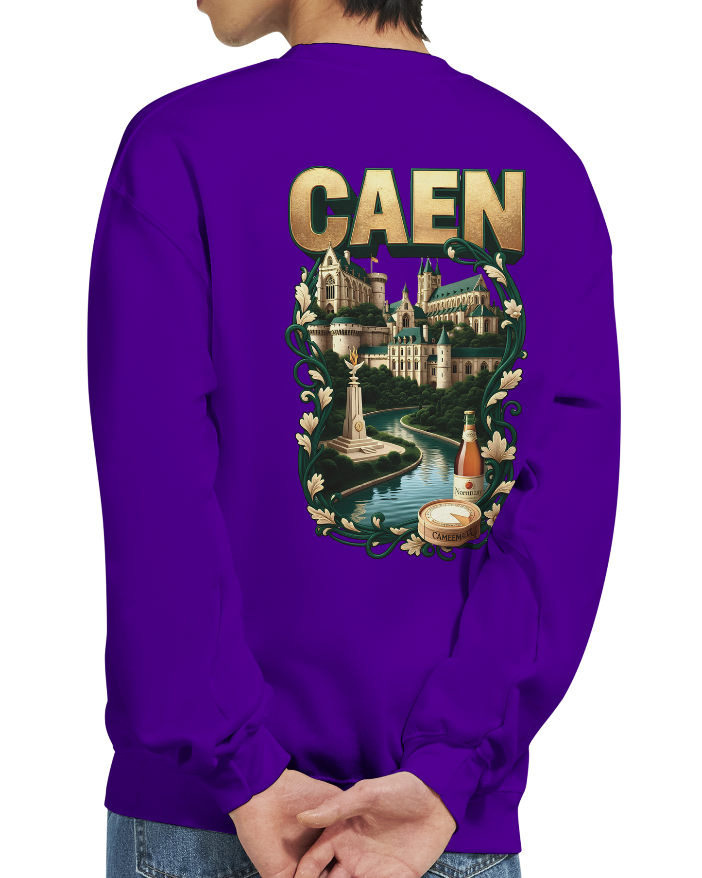 Sweatshirt Caen Stadt in Frankreich klassisch Unisex Rundhals | Gildan® 18000