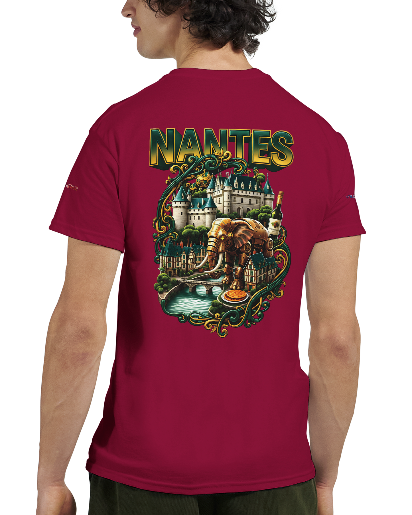 Unisex T-Shirt Nantes Stadt Frankreich | dickes Rundhals-T-Shirt | Gildan® 5000
