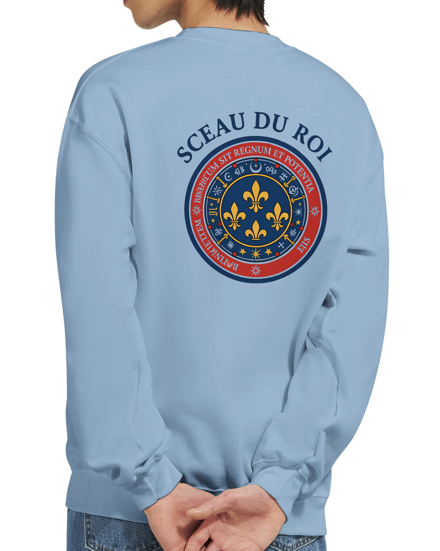 Herren-Sweatshirt Das Siegel des Königs, klassischer Rundhals | Gildan® 18000