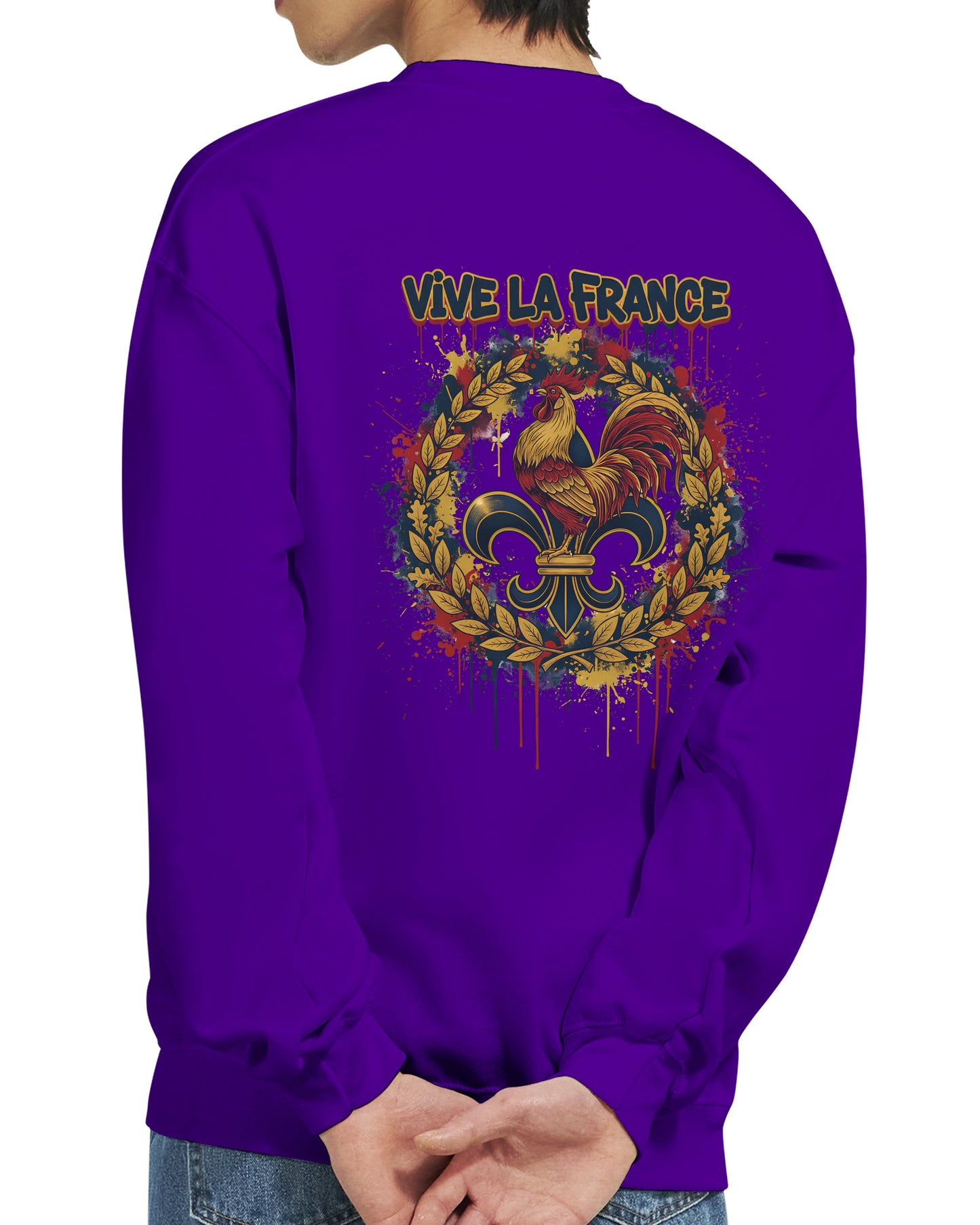 Sweat-shirt Vive la France pour Homme – Sweat à Capuche en Coton Premium