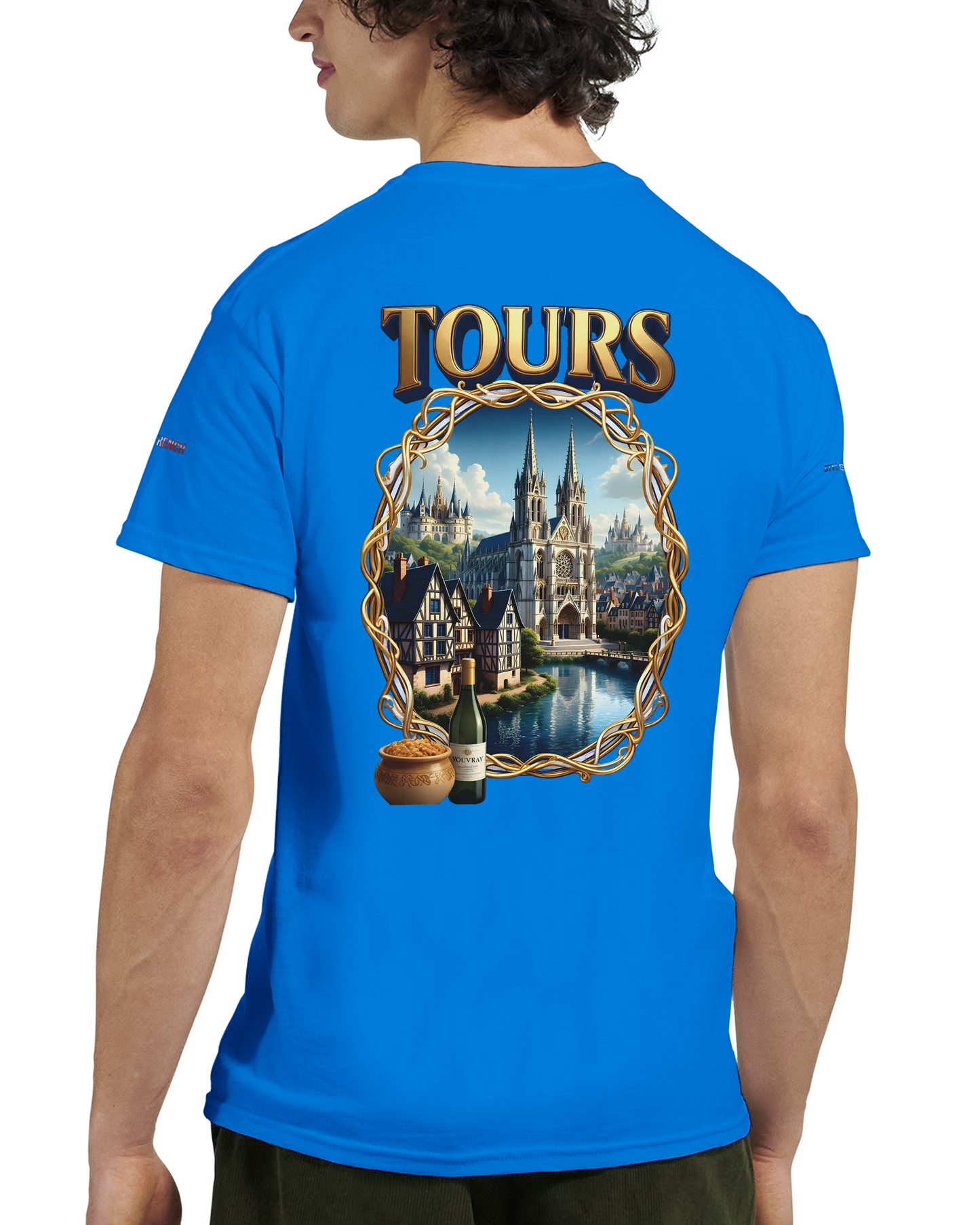 Unisex T-shirt Tours, France, thick crew neck | Gildan® 5000