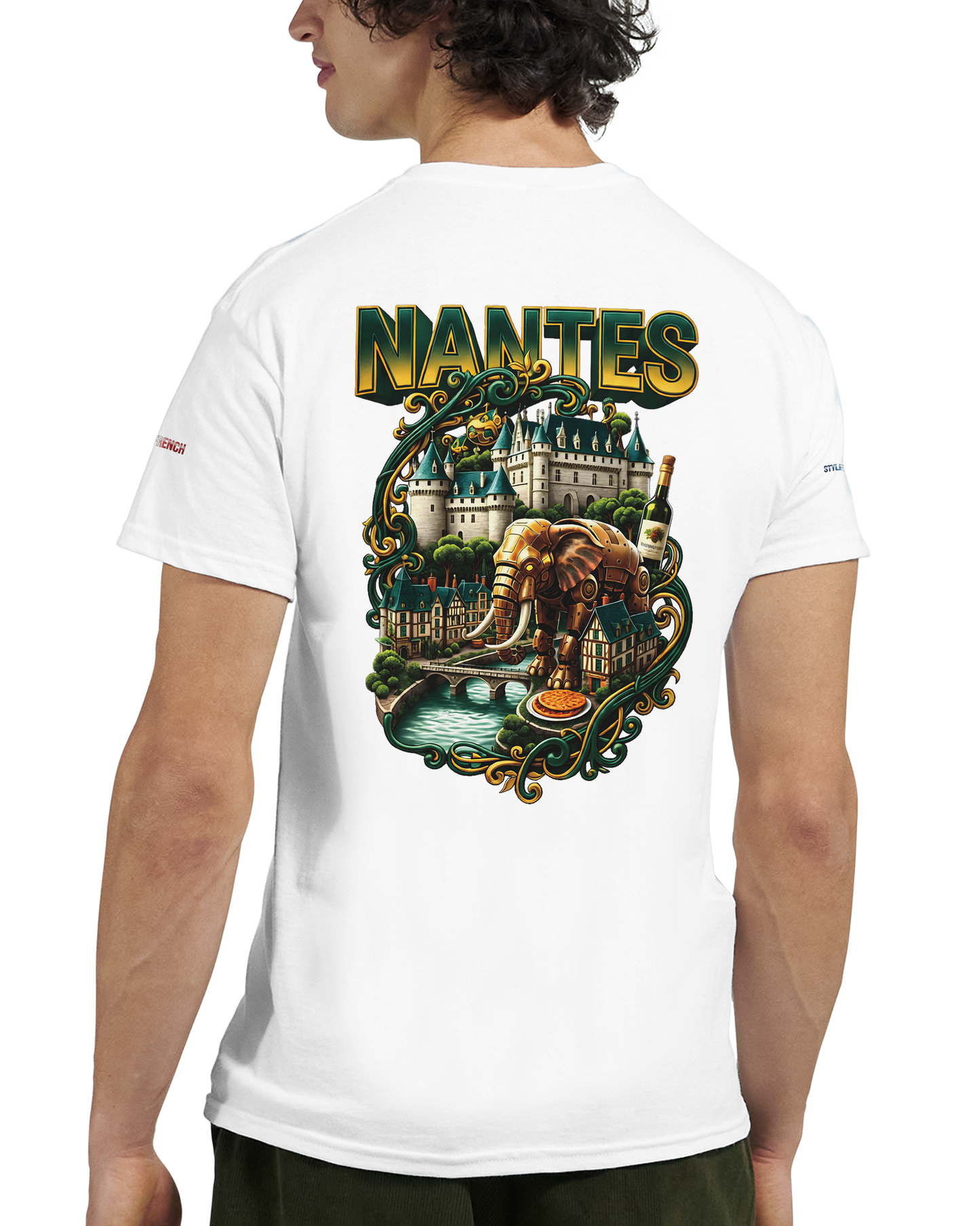 Unisex T-Shirt Nantes Stadt Frankreich | dickes Rundhals-T-Shirt | Gildan® 5000