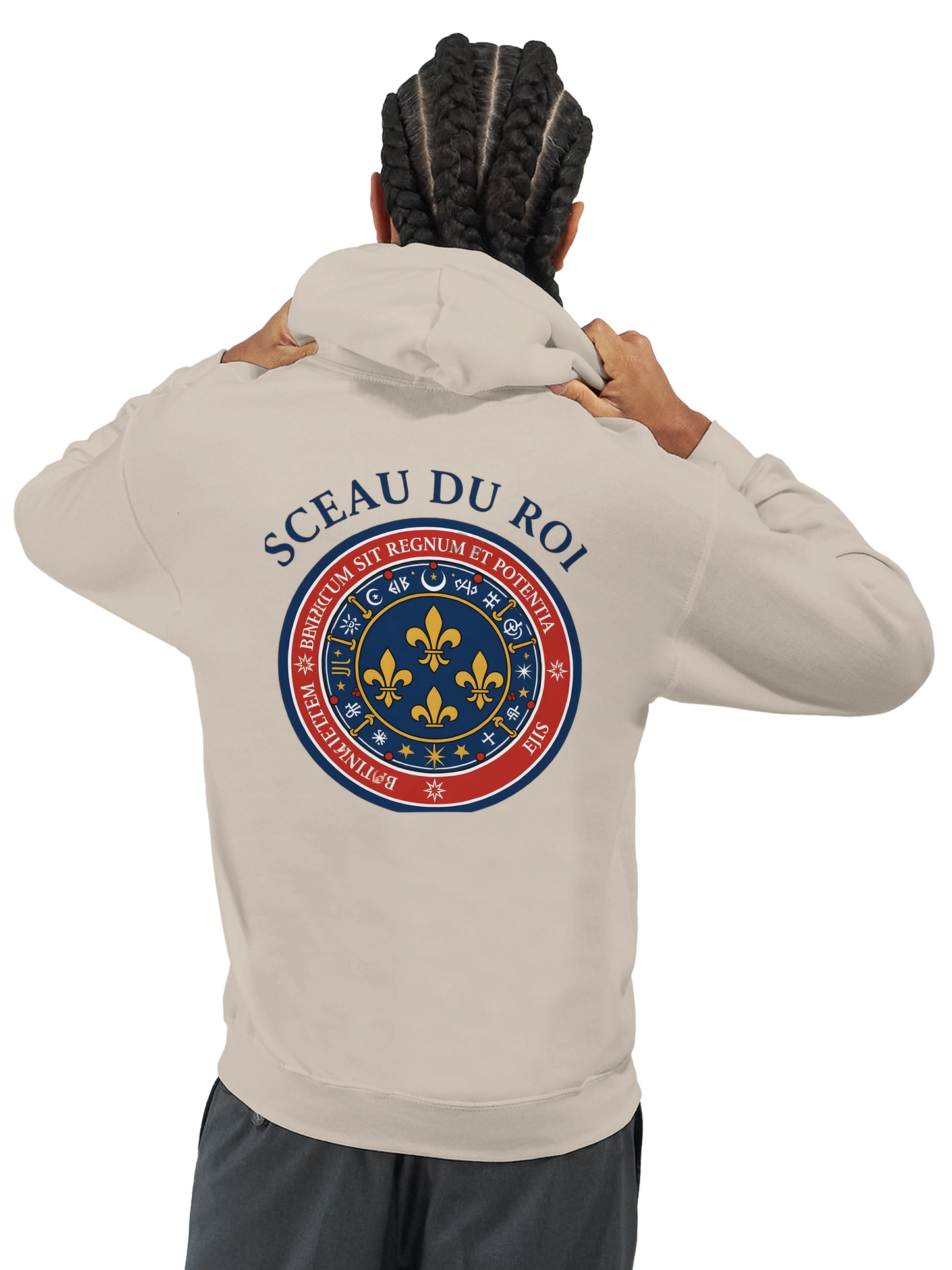 Herren-Kapuzenpullover „Siegel des Königs“ klassisch | Gildan® 18500
