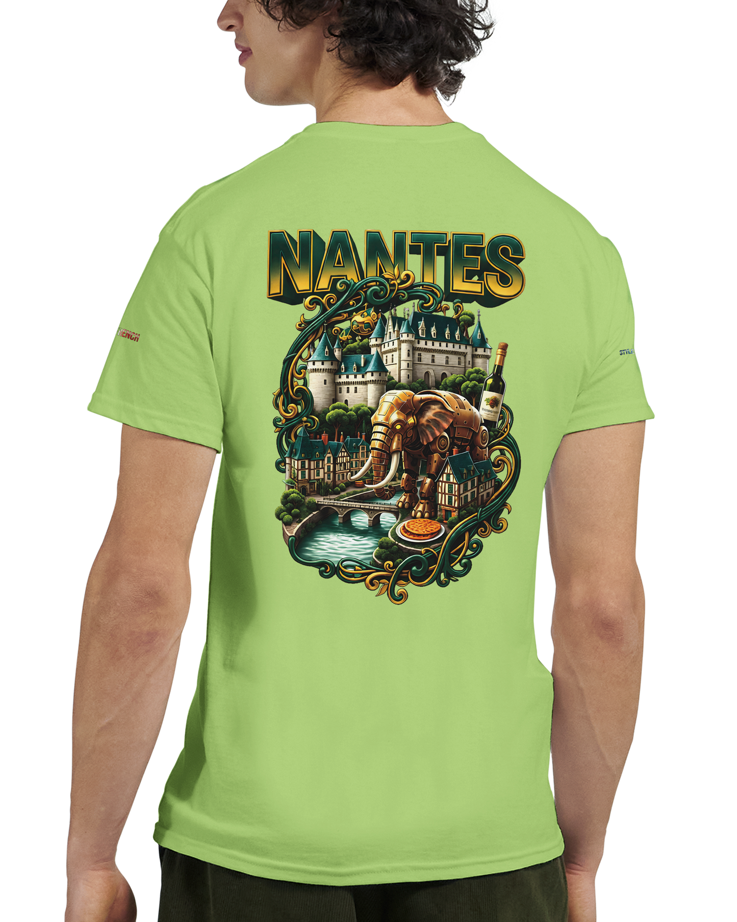 Unisex T-Shirt Nantes Stadt Frankreich | dickes Rundhals-T-Shirt | Gildan® 5000