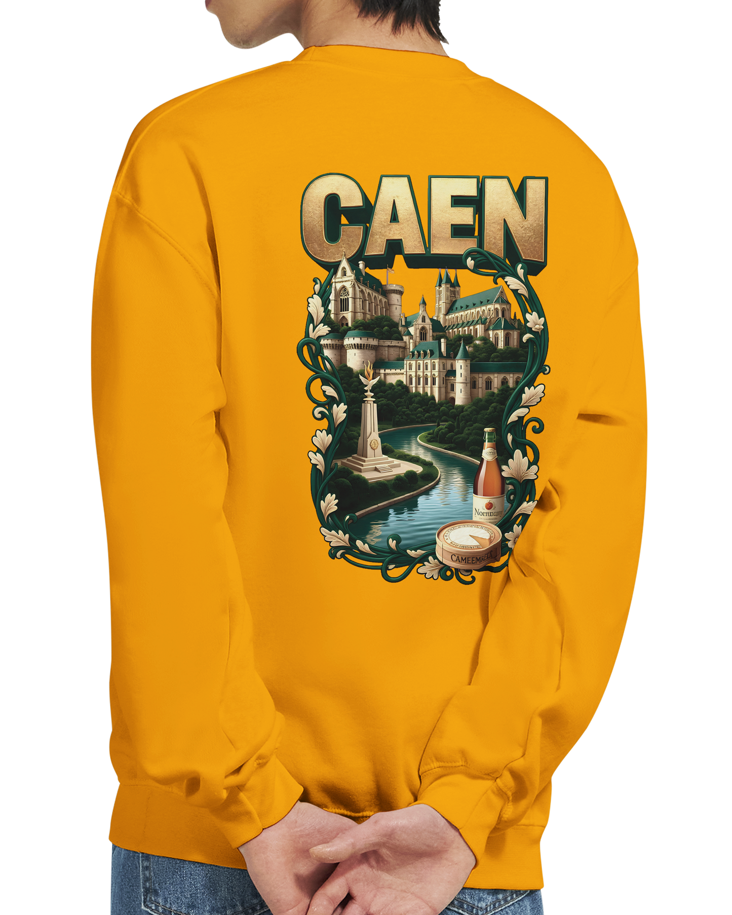 Sweatshirt Caen Stadt in Frankreich klassisch Unisex Rundhals | Gildan® 18000