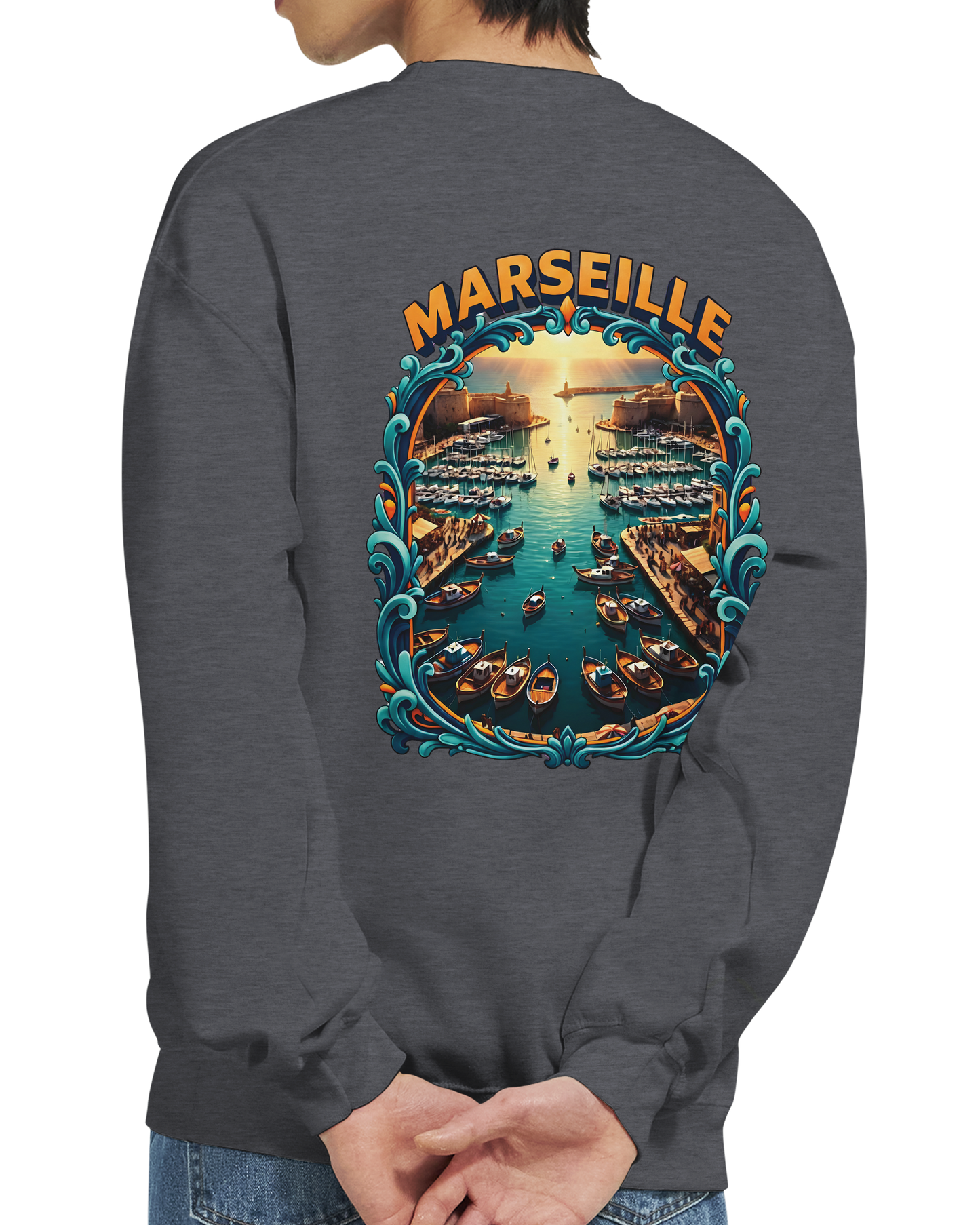 Unisex-Sweatshirt Marseilles Klassisches Rundhals-Sweatshirt | Gildan® 18000