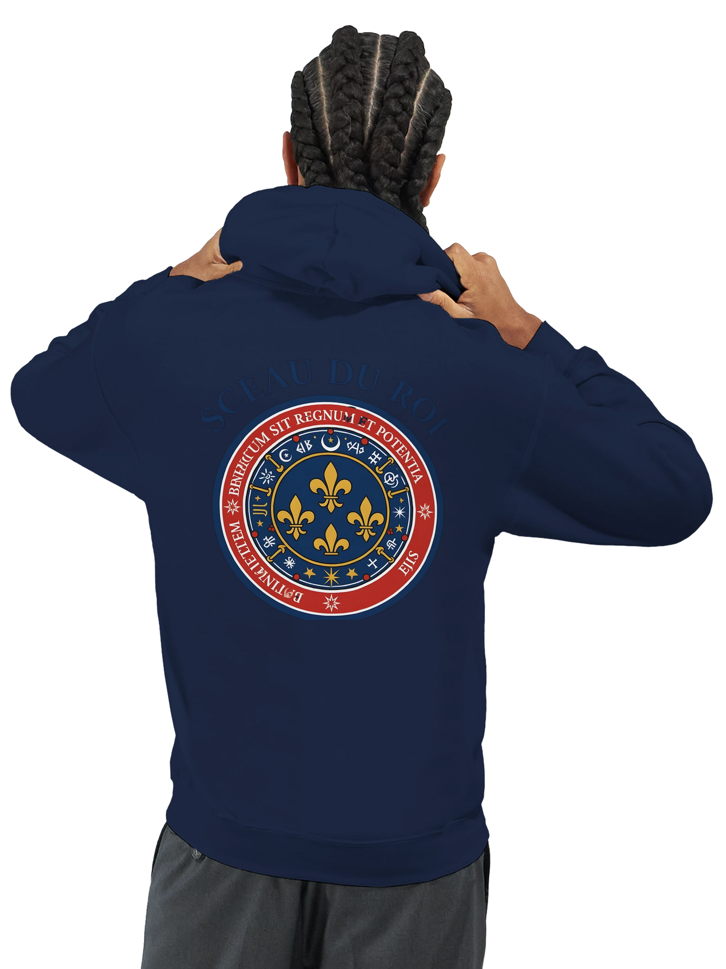 Herren-Kapuzenpullover „Siegel des Königs“ klassisch | Gildan® 18500