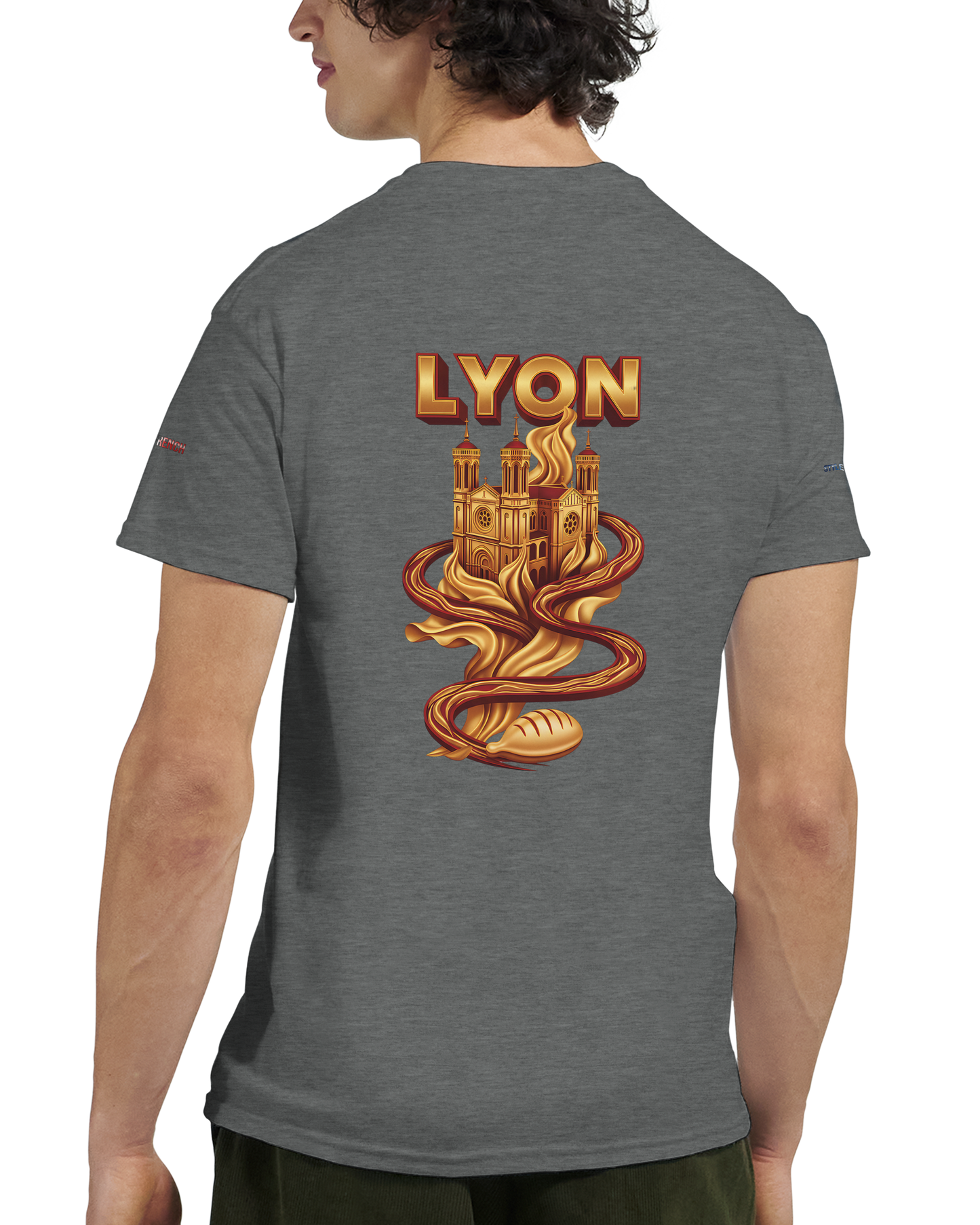 Unisex-T-Shirt Lyon Stadt Frankreich dick Rundhals | Gildan® 5000