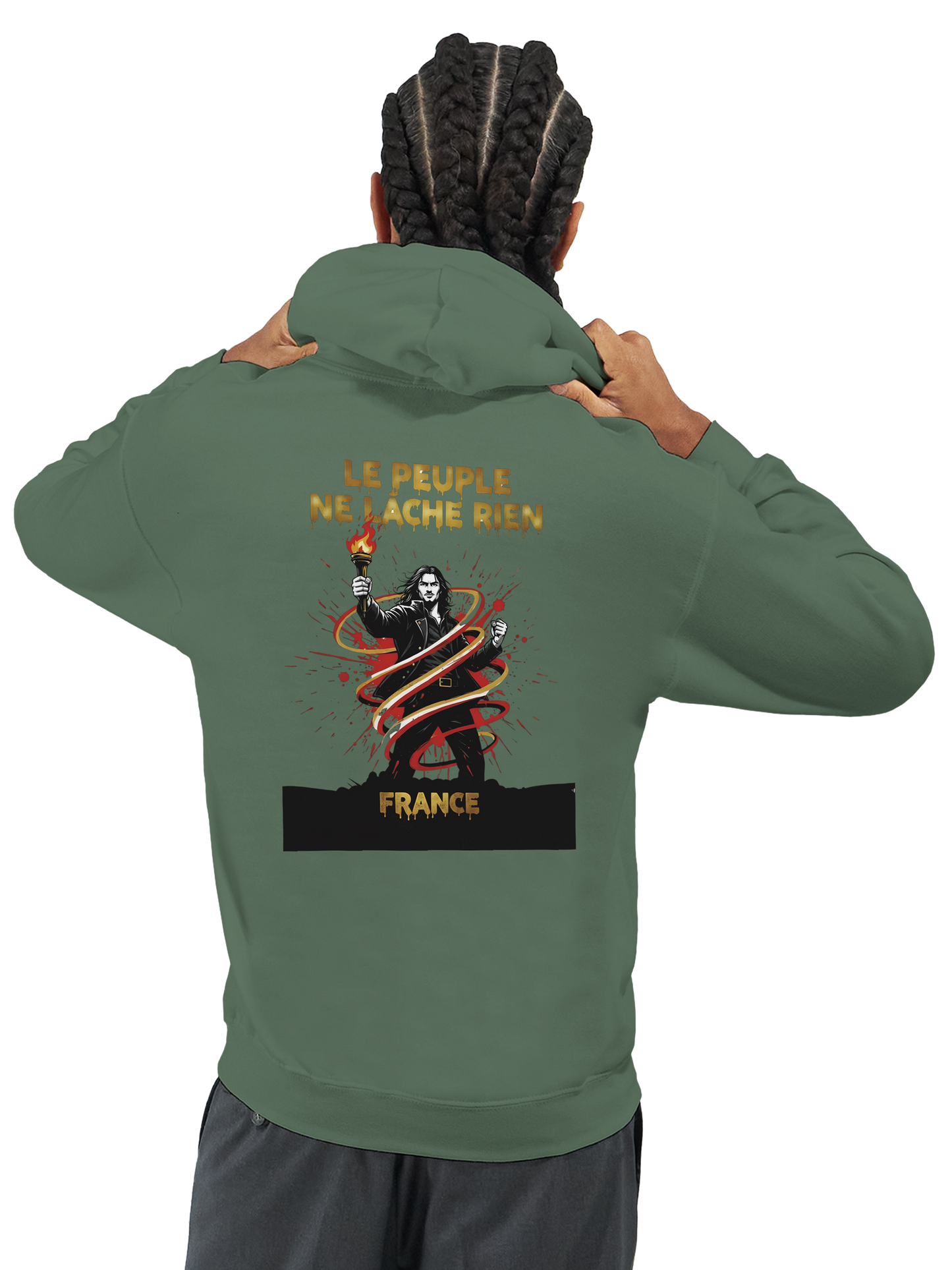 "The people don't give up" hoodie - classic French style for men | Gildan® 18500
