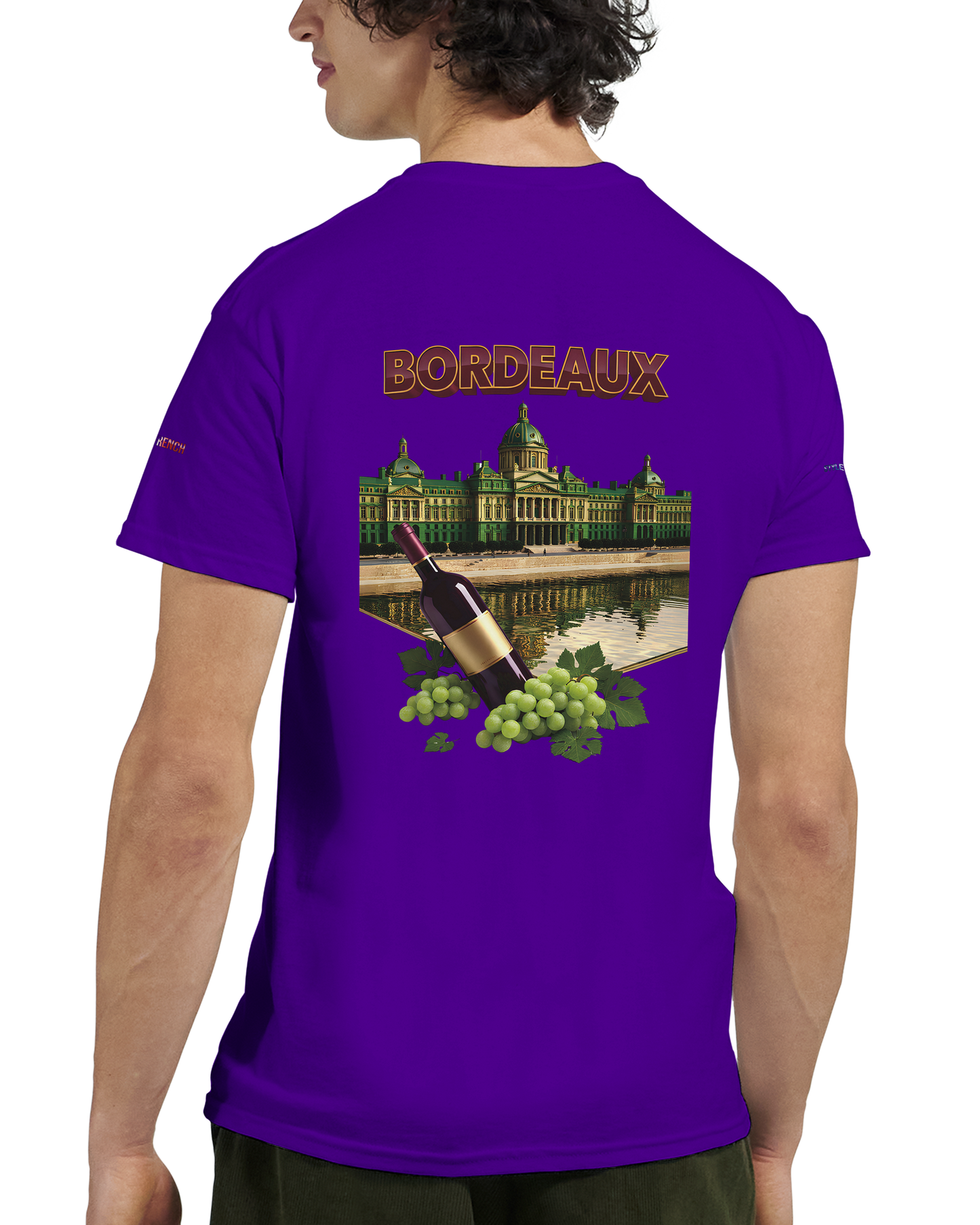 Unisex burgundy French city crewneck heavy t-shirt | Gildan® 5000