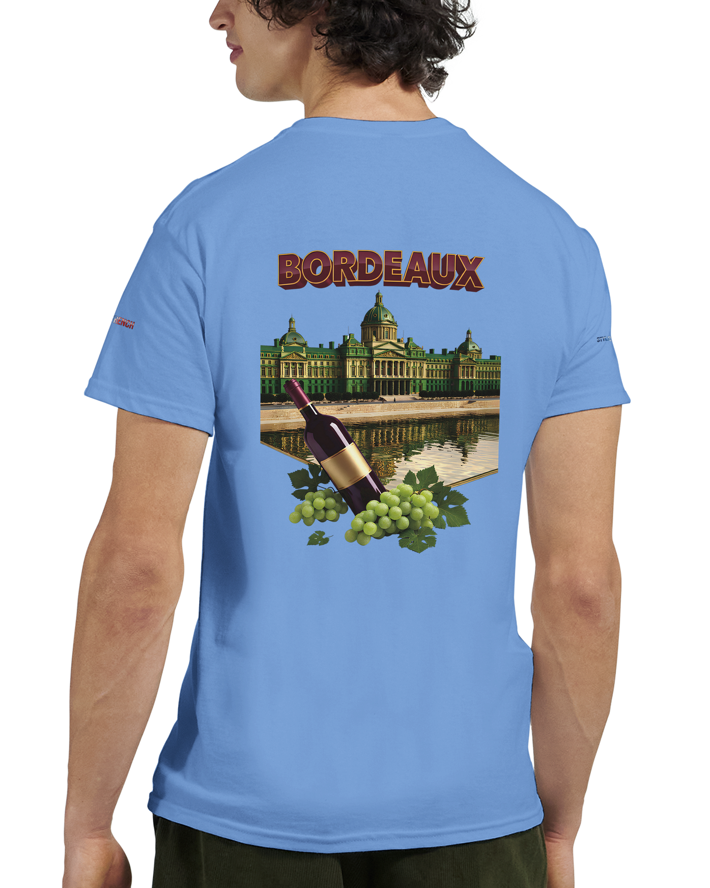 Unisex burgundy French city crewneck heavy t-shirt | Gildan® 5000