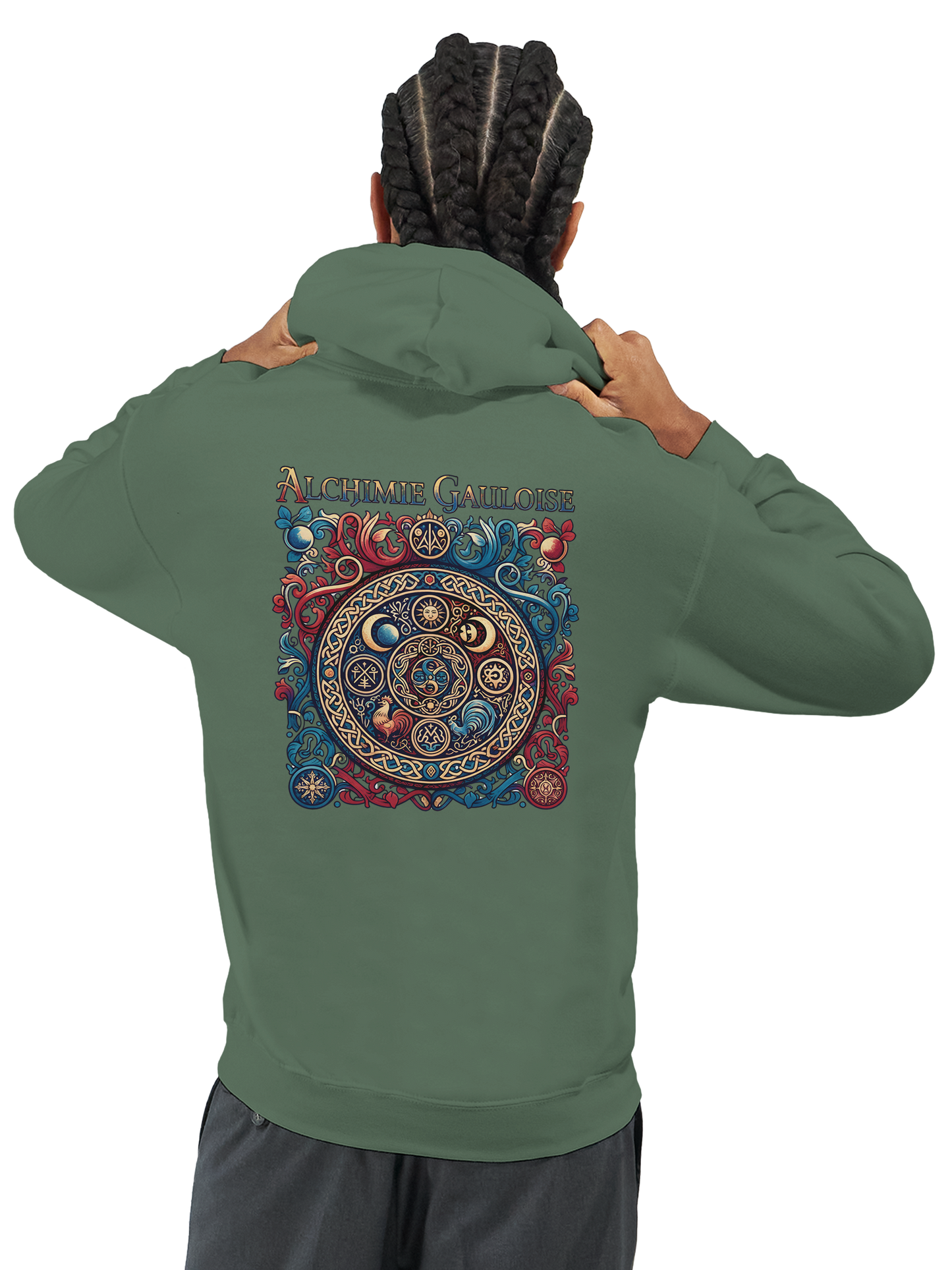 Herren-Kapuzenpullover „Gallische Alchemie“ klassisch | Gildan® 18500
