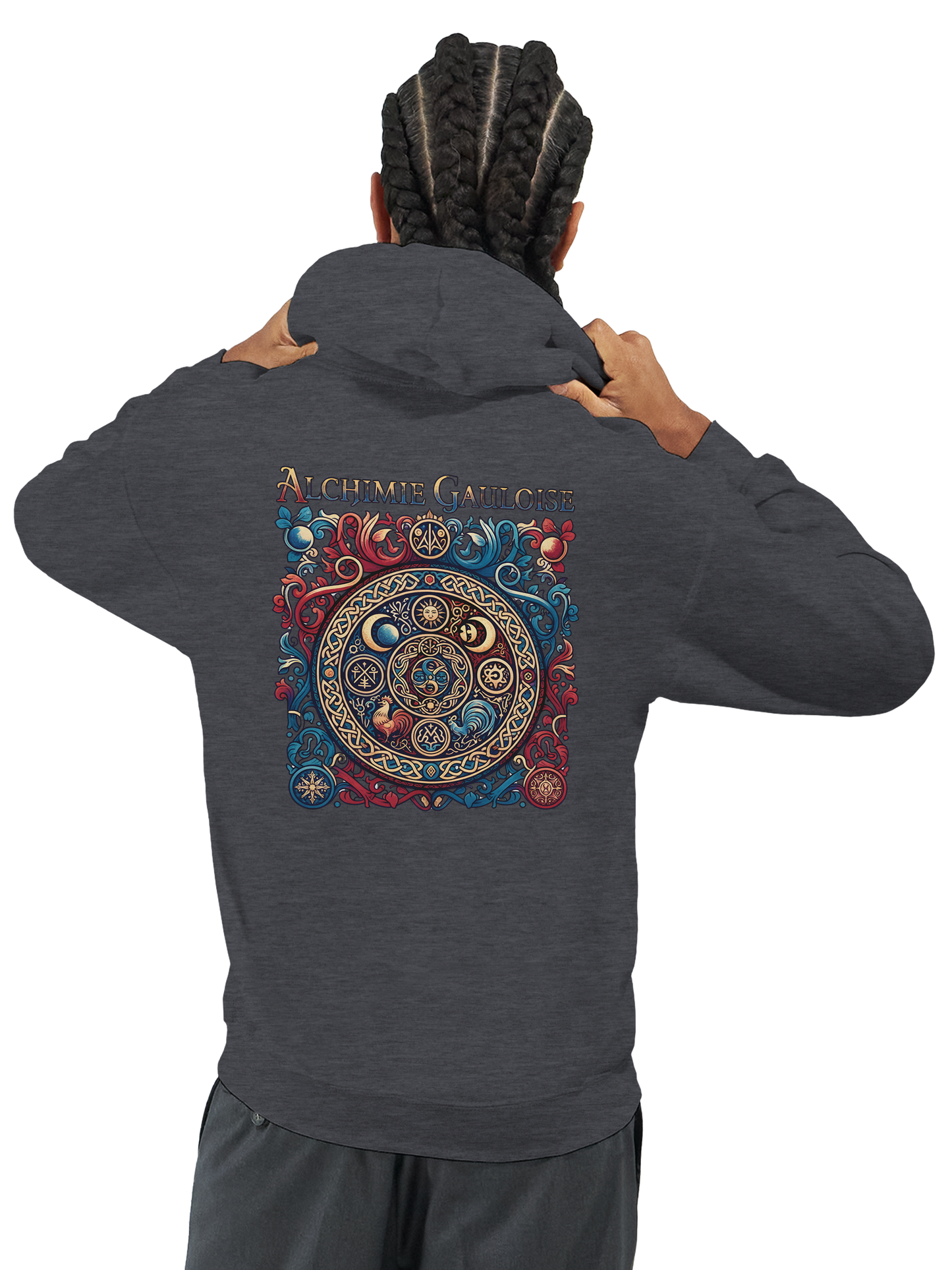 Herren-Kapuzenpullover „Gallische Alchemie“ klassisch | Gildan® 18500