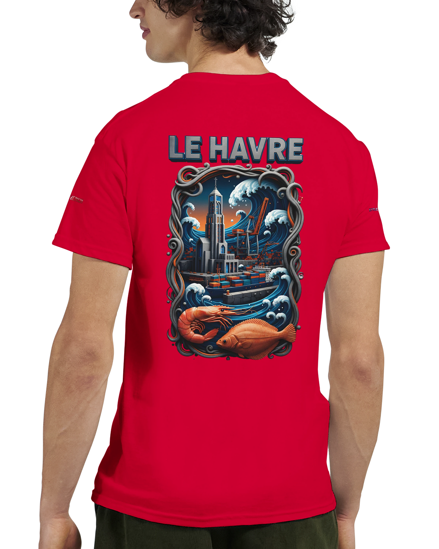 Unisex-T-Shirt Le Havre Stadt in Frankreich dick Rundhals | Gildan® 5000