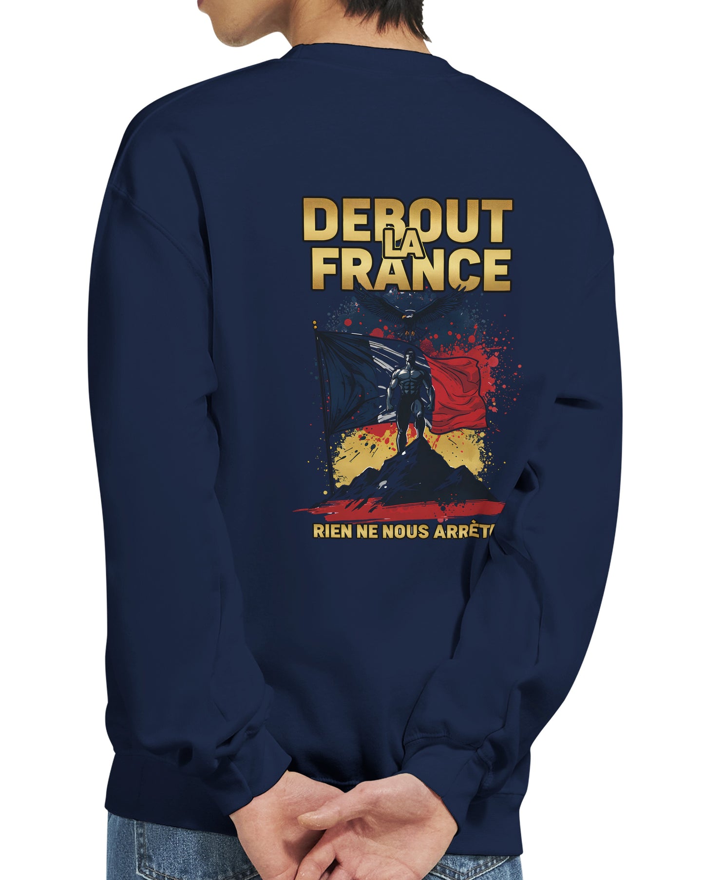Klassisches Rundhals-Sweatshirt „Debout la France“ | Gildan® 18000