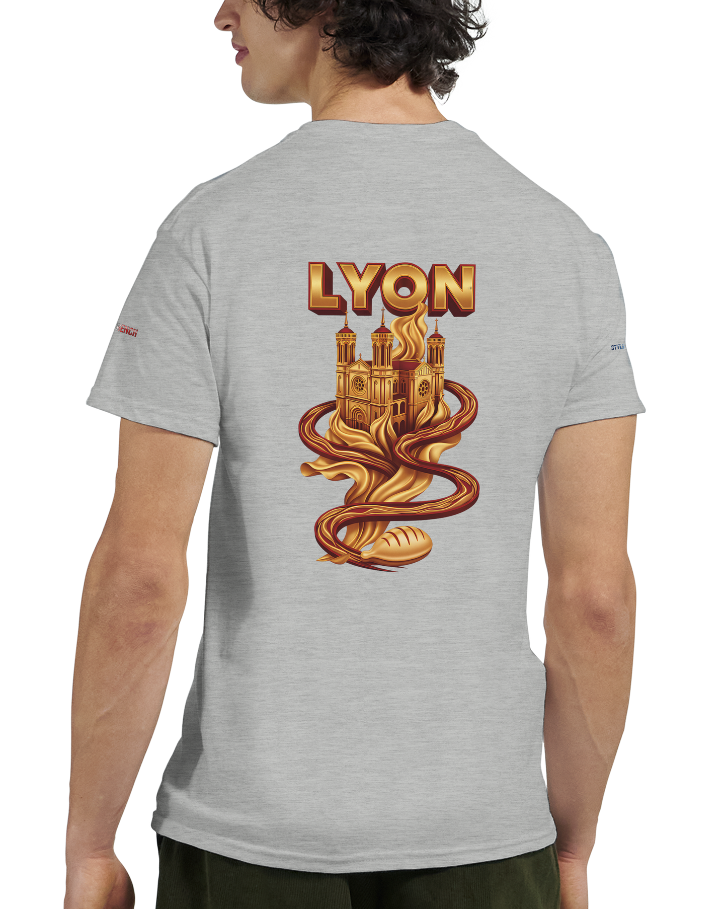 Unisex-T-Shirt Lyon Stadt Frankreich dick Rundhals | Gildan® 5000