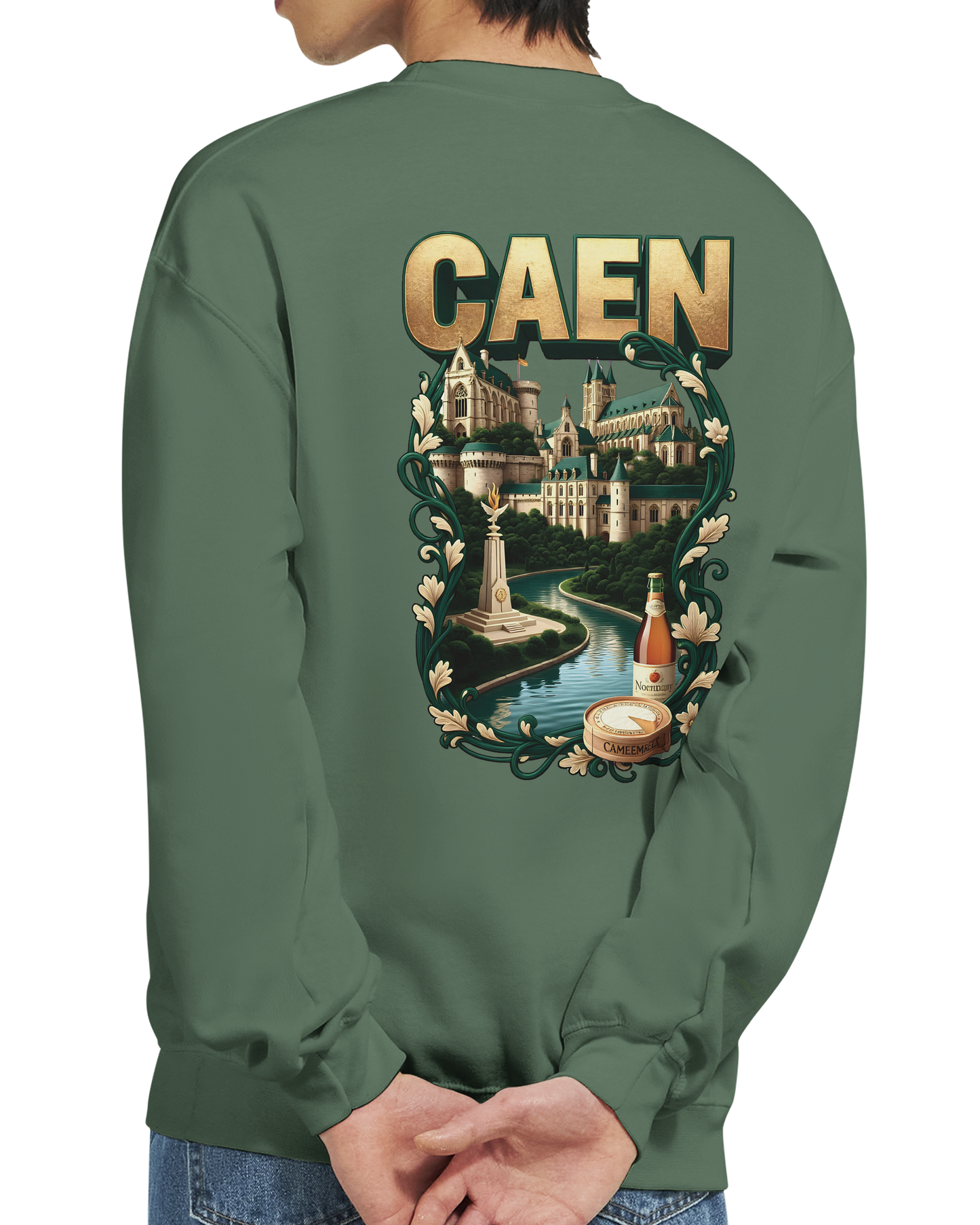 Sweatshirt Caen Stadt in Frankreich klassisch Unisex Rundhals | Gildan® 18000