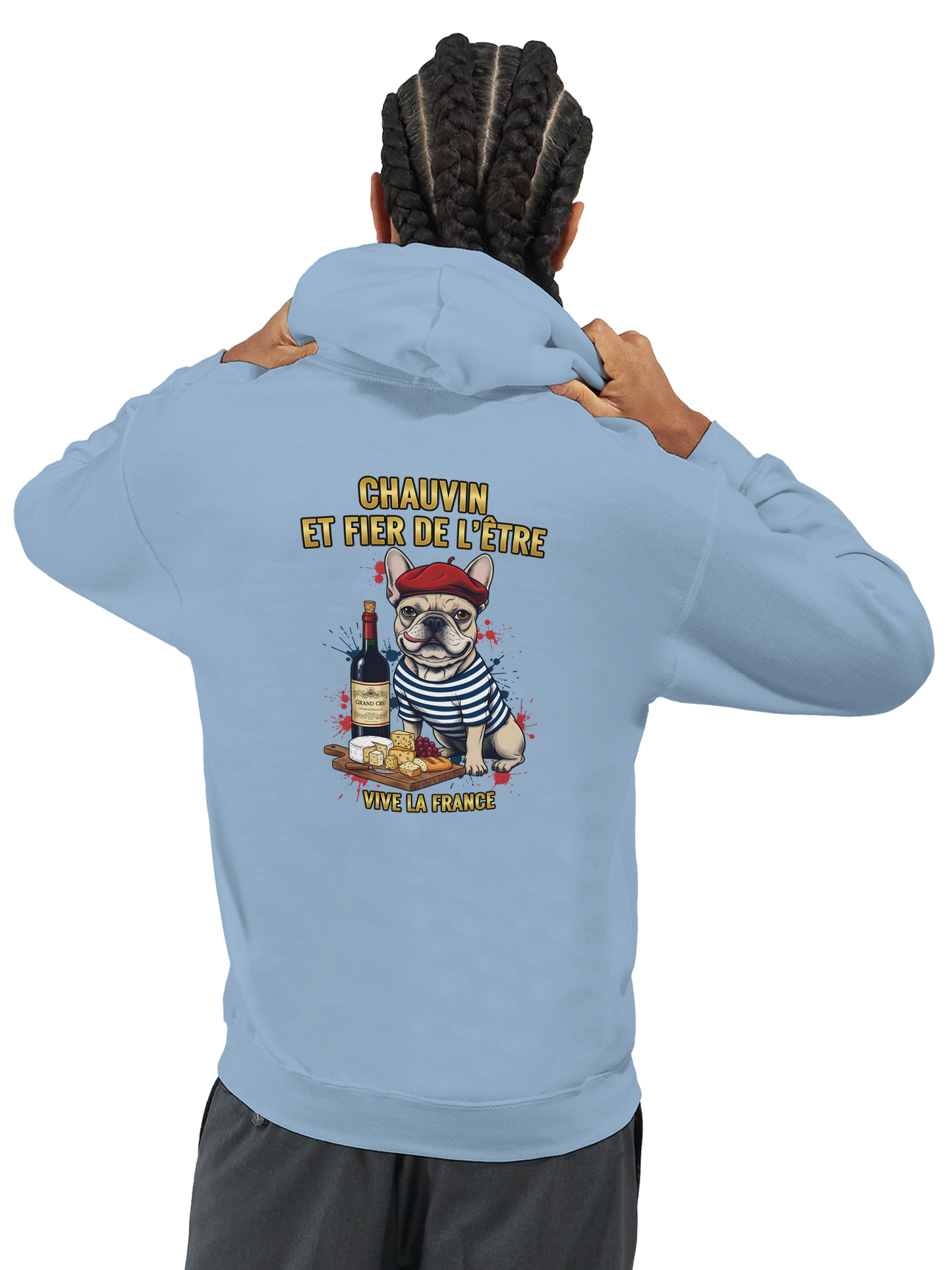 Klassischer französischer Hoodie "Chauvinistisch und stolz darauf, ein Mann zu sein" | Gildan® 18500