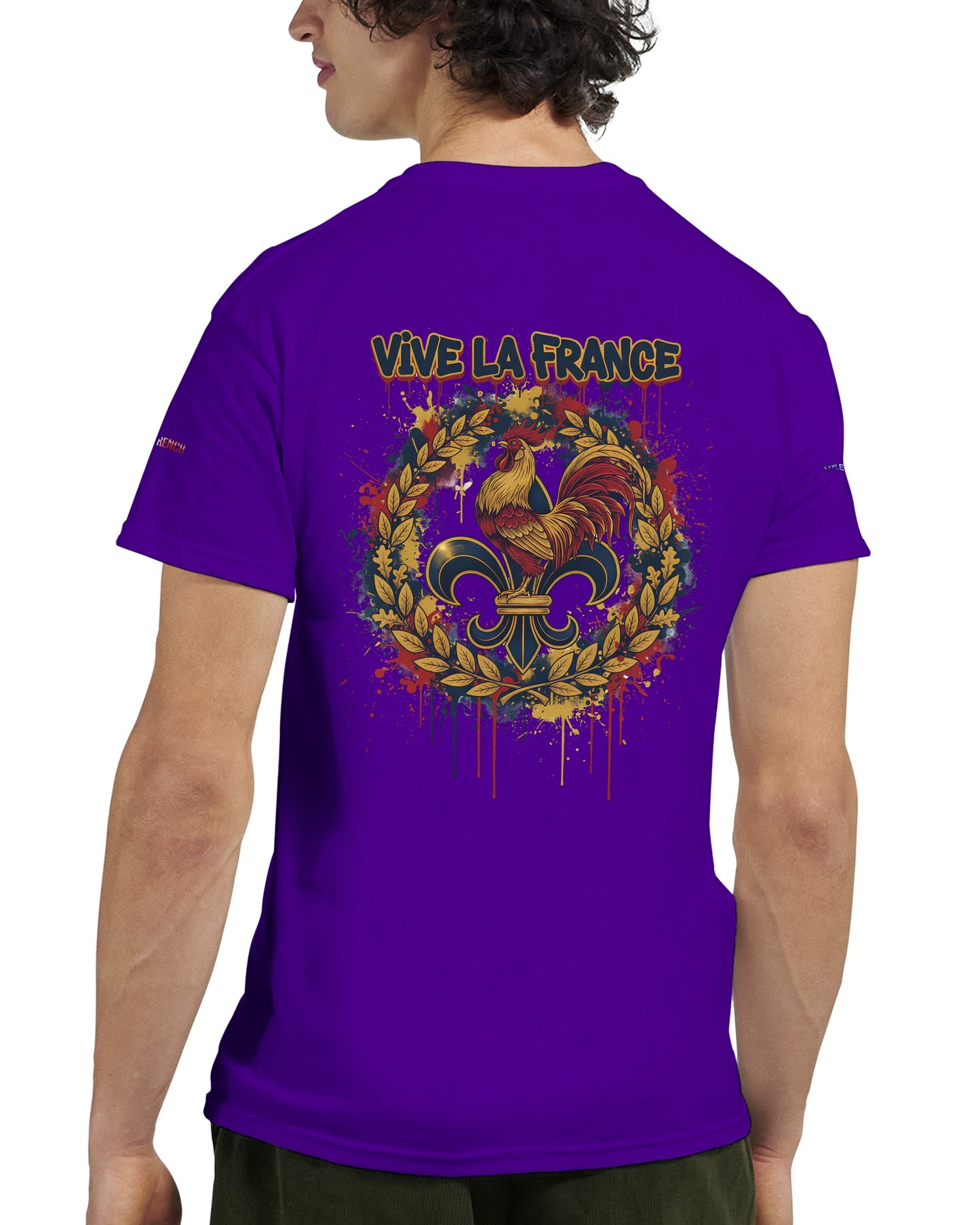 T-Shirt vive la France Herren dick Rundhals | Gildan® 5000