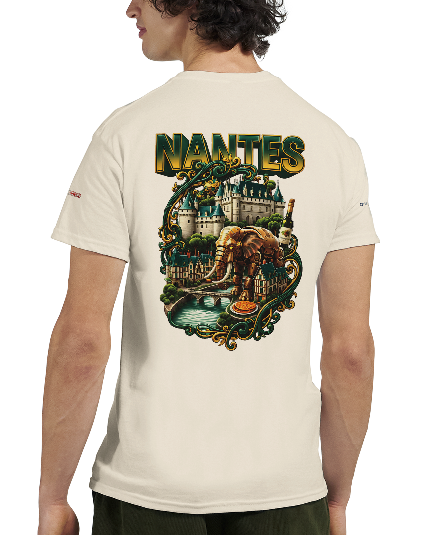 Unisex T-Shirt Nantes Stadt Frankreich | dickes Rundhals-T-Shirt | Gildan® 5000