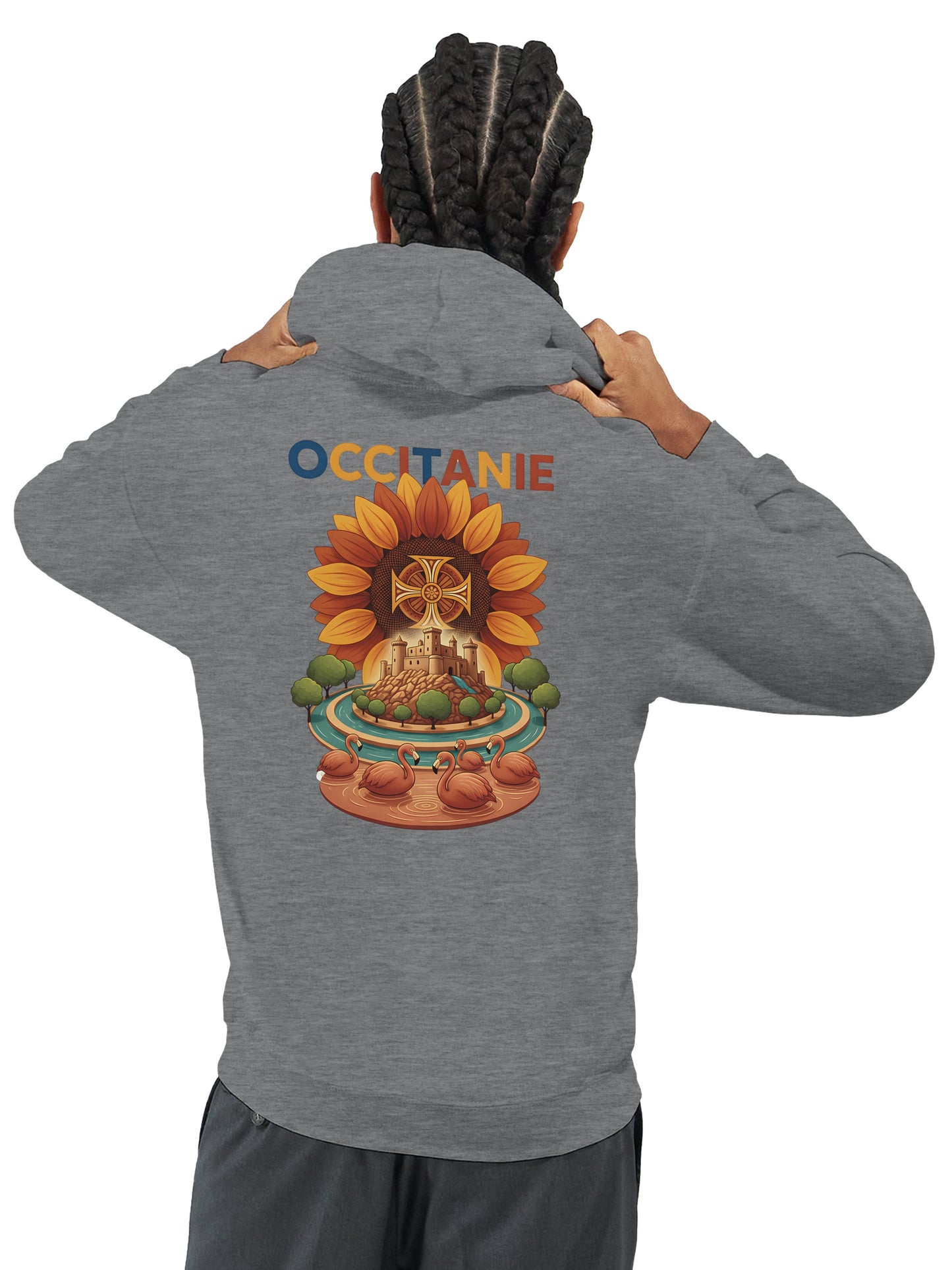 Klassischer Unisex-Kapuzenpullover Okzitanien | Gildan® 18500