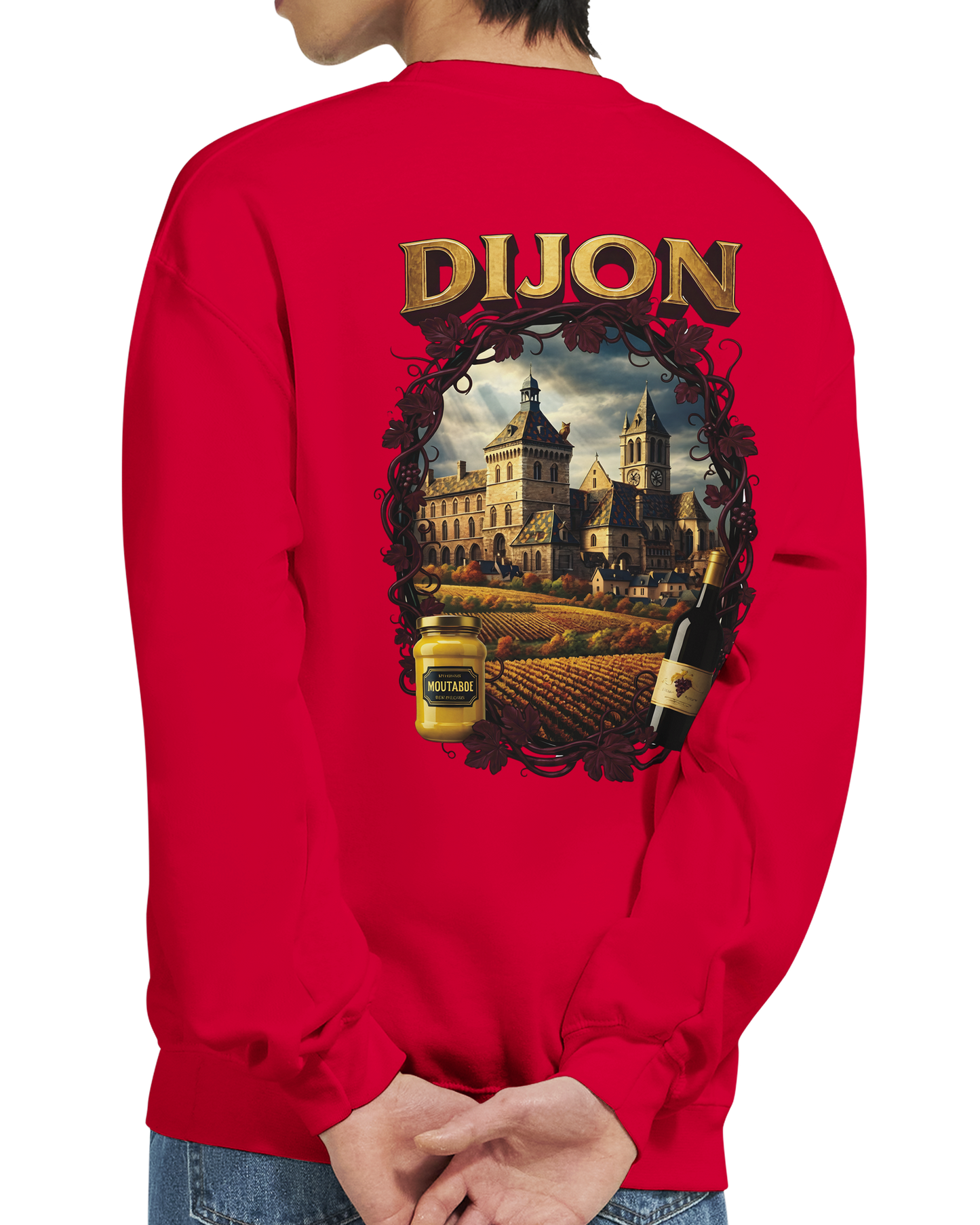 Unisex-Sweatshirt Dijon, Frankreich klassisch Rundhals | Gildan® 18000