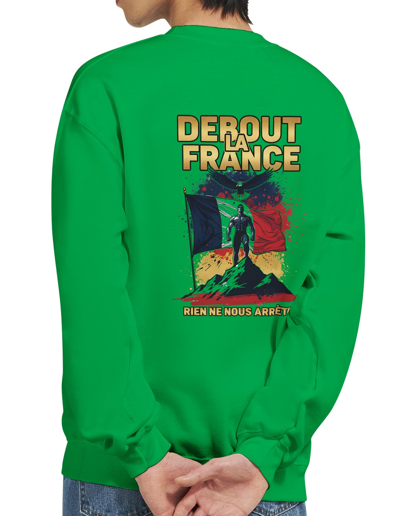 Klassisches Rundhals-Sweatshirt „Debout la France“ | Gildan® 18000