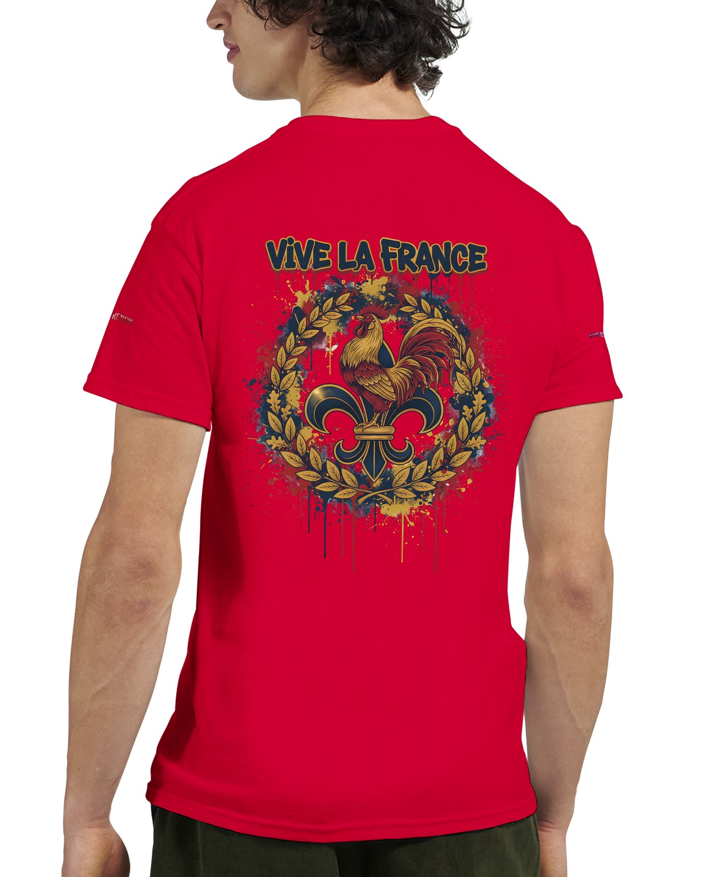 T-Shirt vive la France Herren dick Rundhals | Gildan® 5000