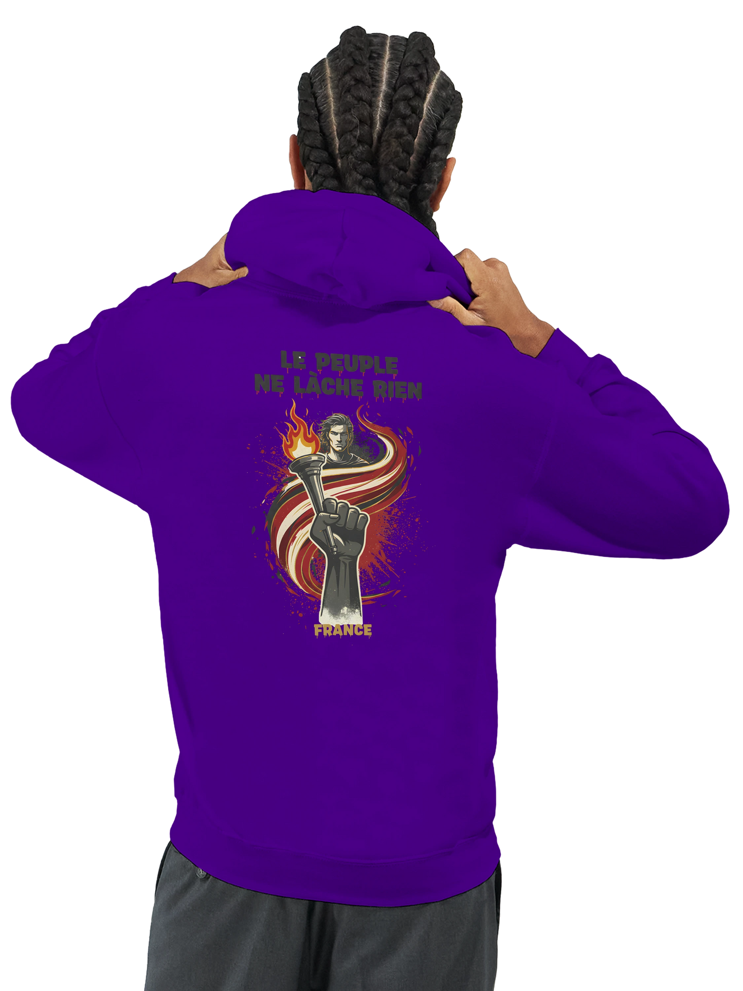 "The people don't give up" hoodie - classic French style for men | Gildan® 18500