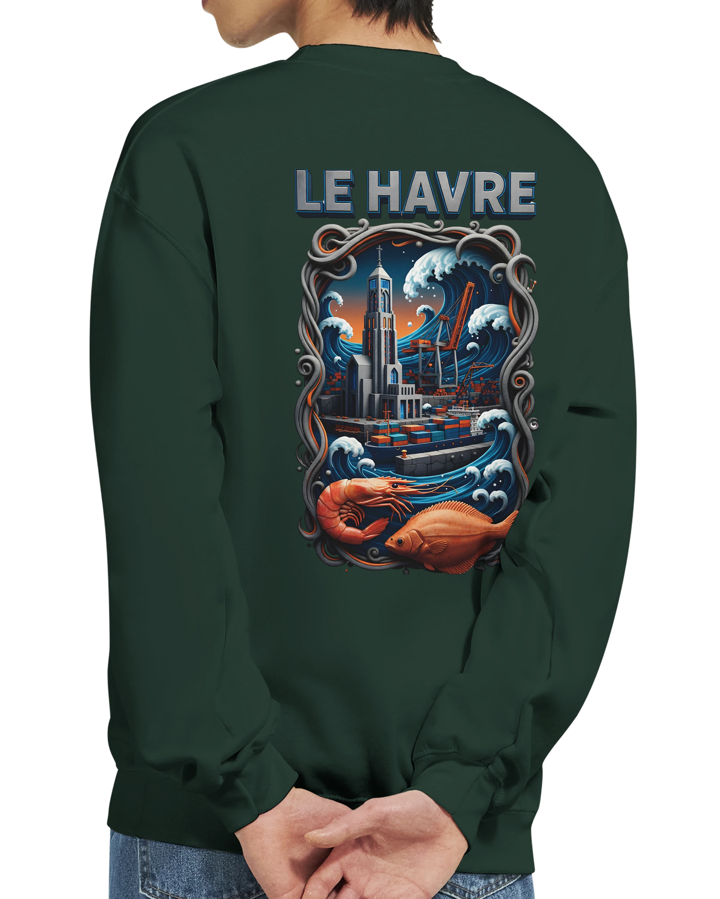 Sweat-shirt Unisexe Le Havre – Ville de France – Pull Premium Confort