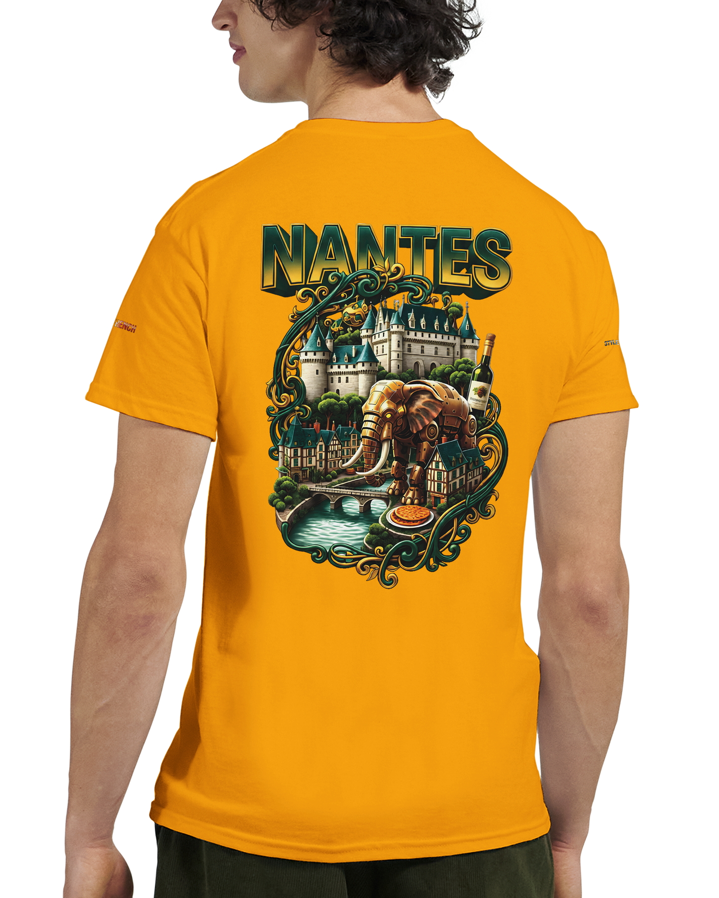 Unisex T-Shirt Nantes Stadt Frankreich | dickes Rundhals-T-Shirt | Gildan® 5000