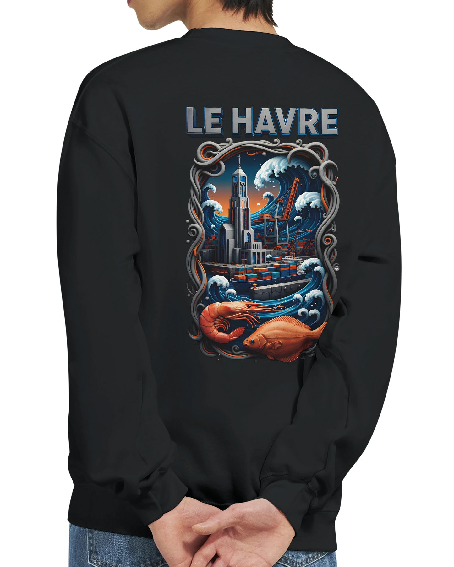 Sweat-shirt Unisexe Le Havre – Ville de France – Pull Premium Confort