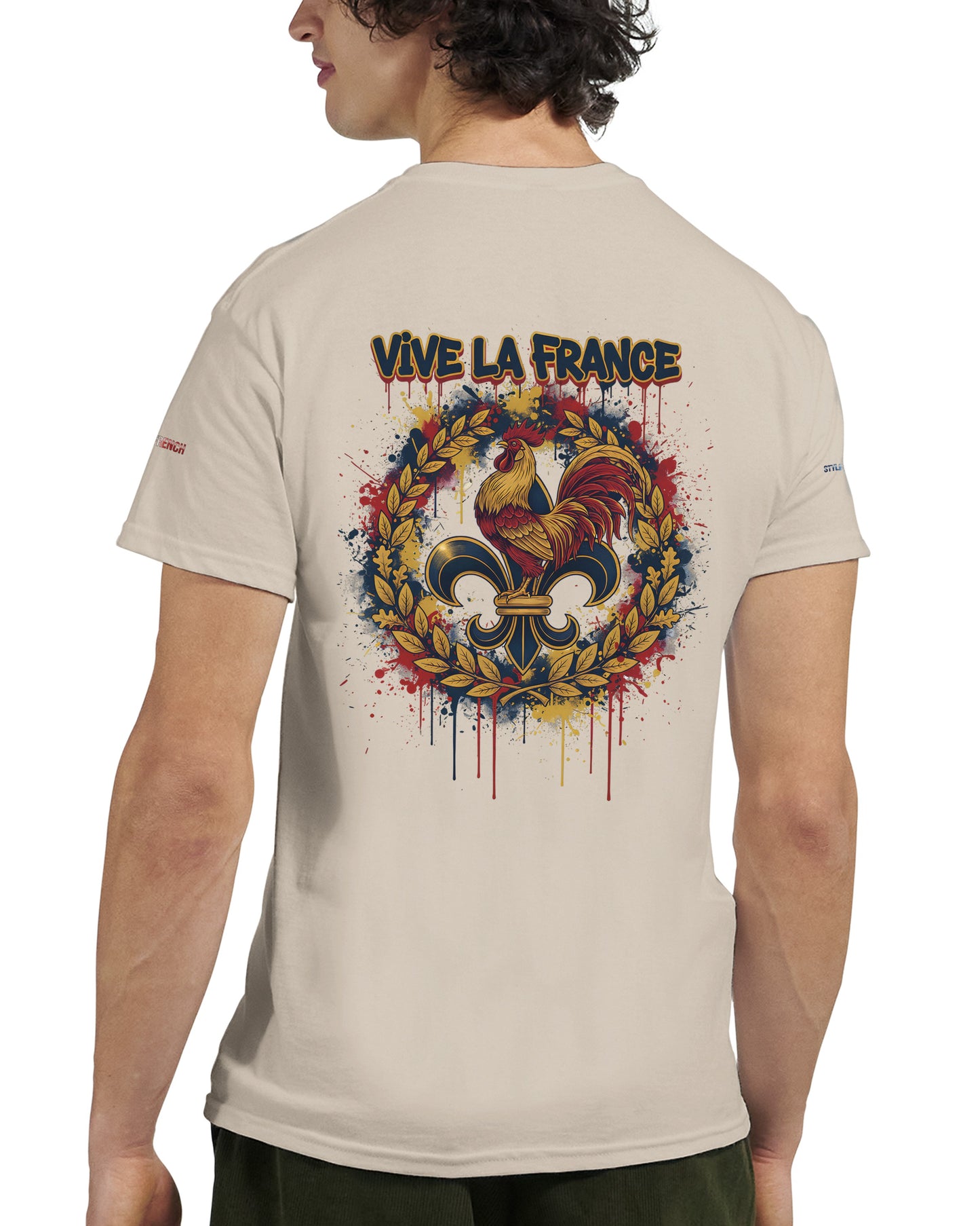 T-Shirt vive la France Herren dick Rundhals | Gildan® 5000