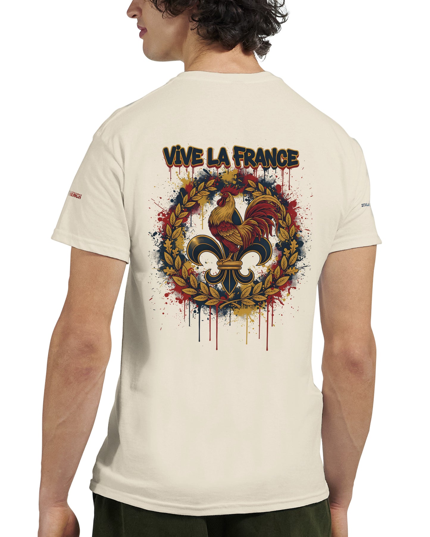 T-Shirt vive la France Herren dick Rundhals | Gildan® 5000