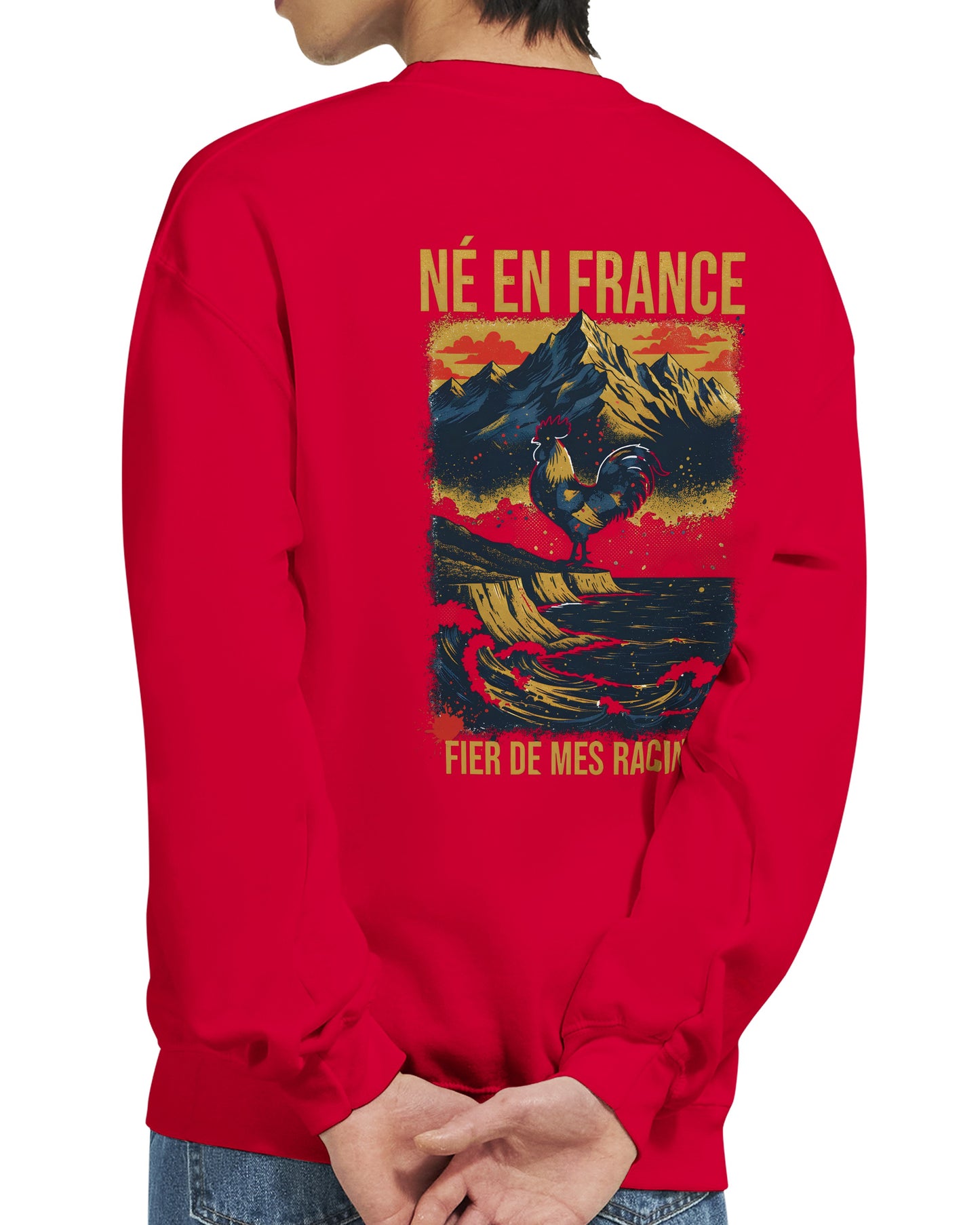 Sweat-shirt Homme Né en France - Confort Premium et Coupe Classique