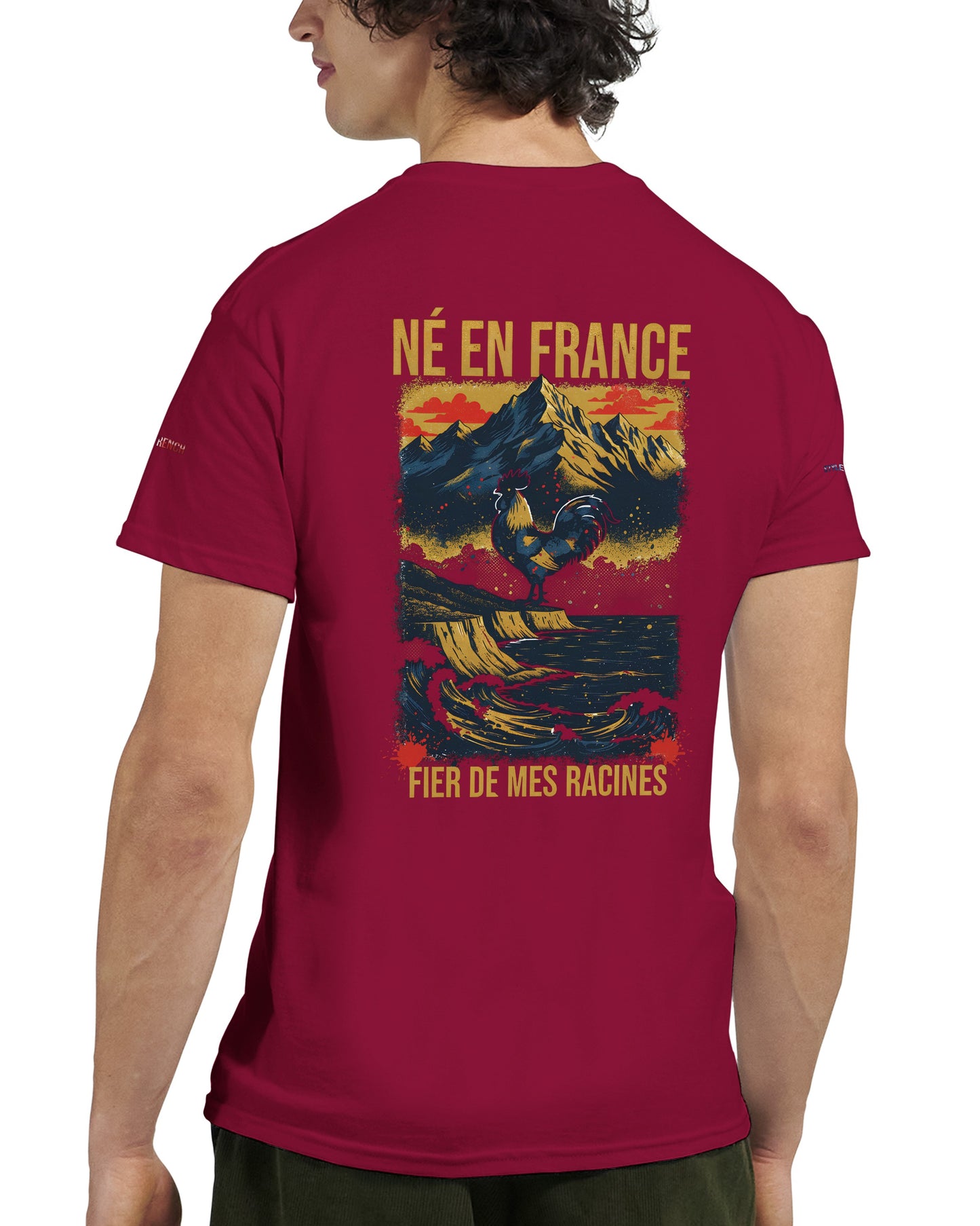 T-Shirt in Frankreich geboren dick rundhals | Gildan® 5000