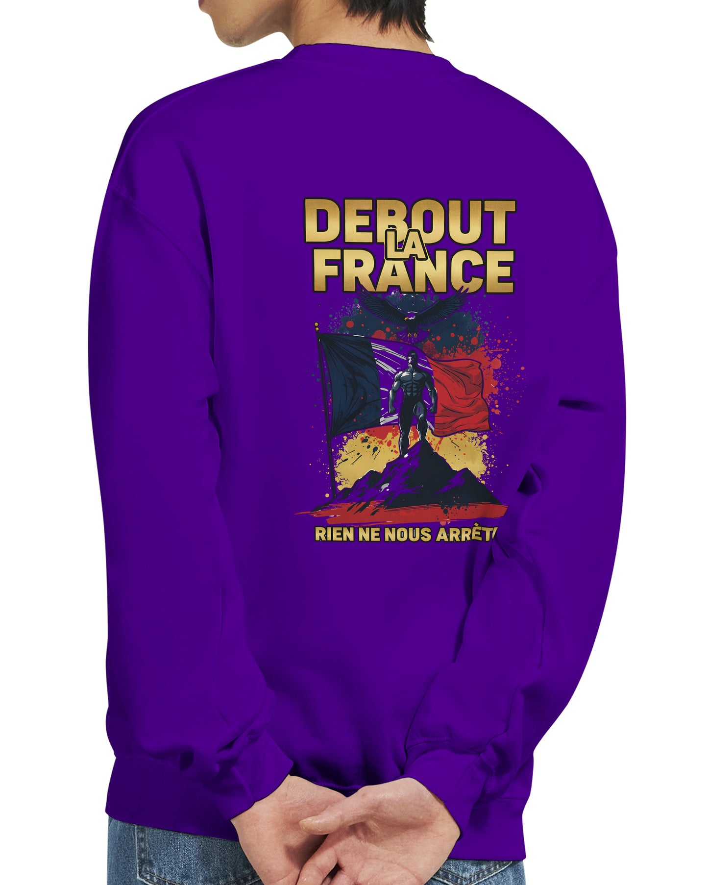 Klassisches Rundhals-Sweatshirt „Debout la France“ | Gildan® 18000