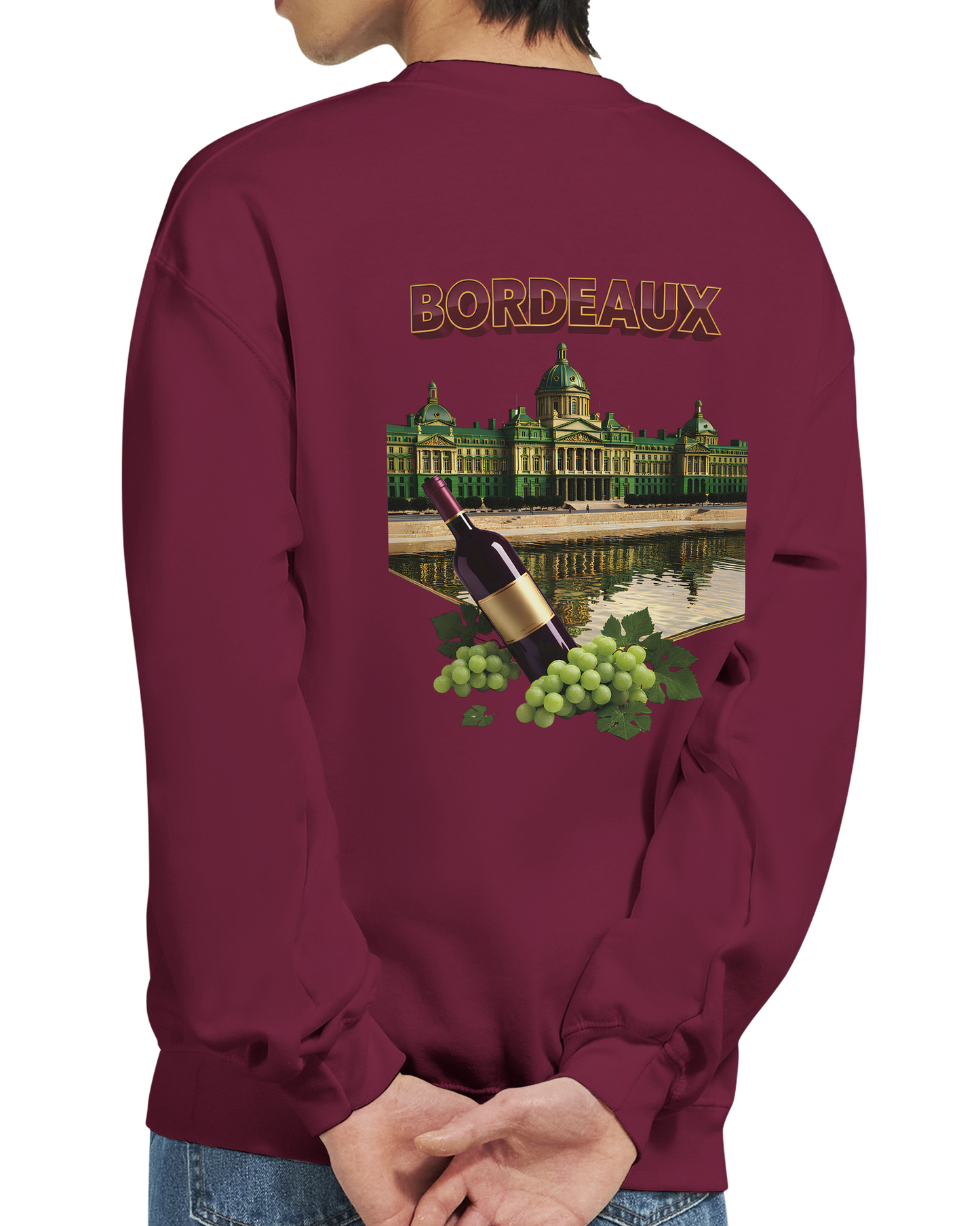 Unisex city burgundy classic crewneck sweatshirt | Gildan® 18000