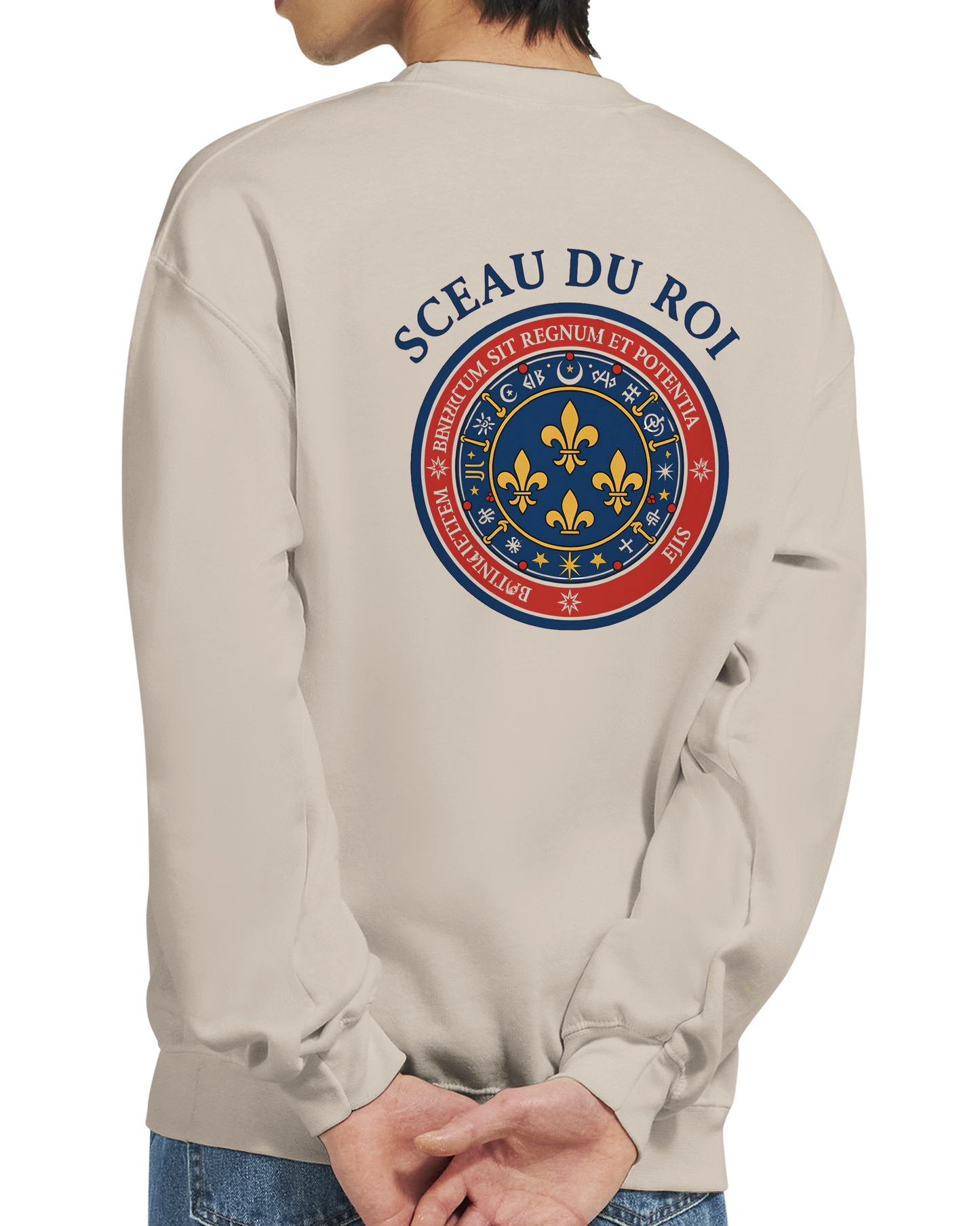 Herren-Sweatshirt Das Siegel des Königs, klassischer Rundhals | Gildan® 18000