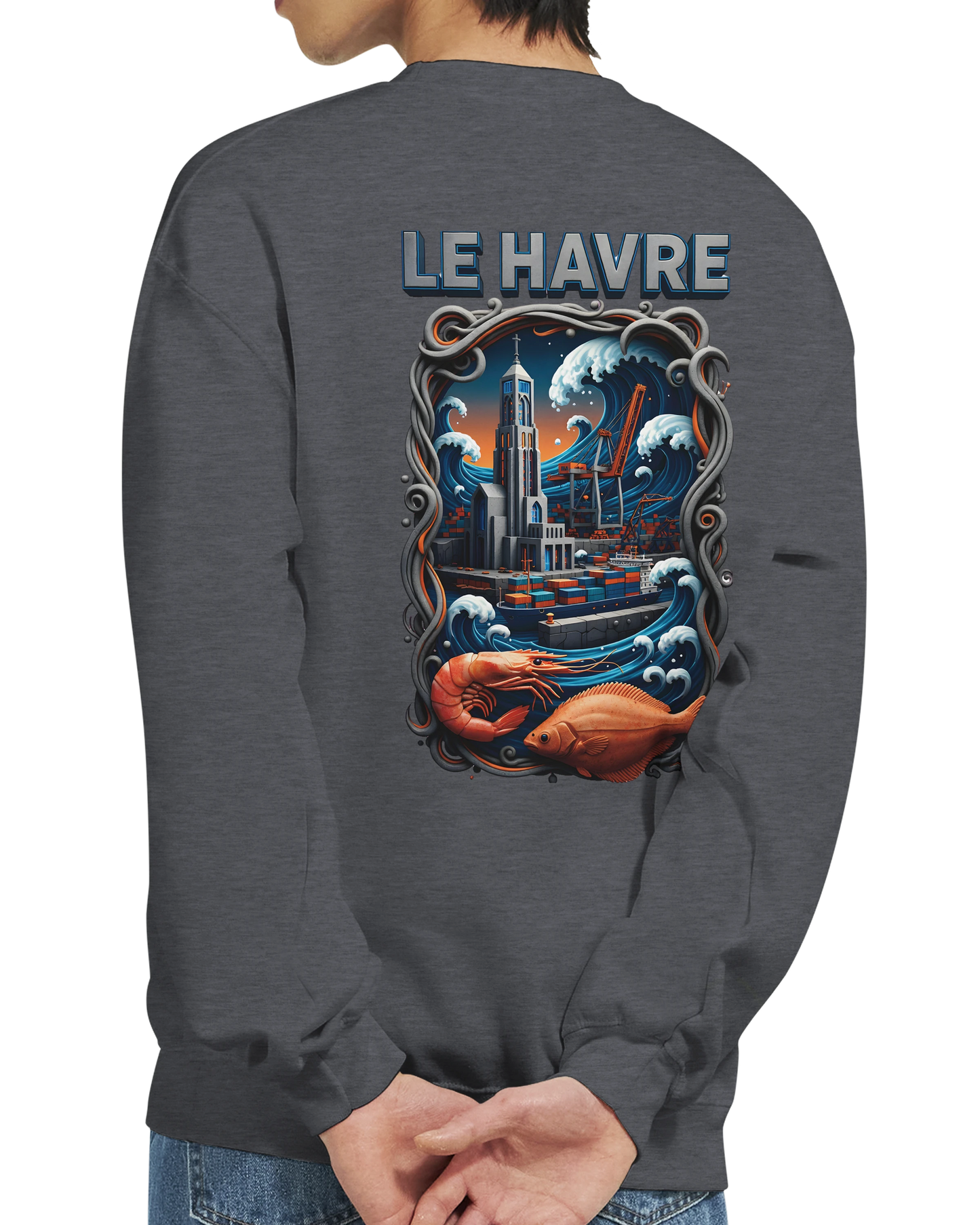 Sweat-shirt Unisexe Le Havre – Ville de France – Pull Premium Confort