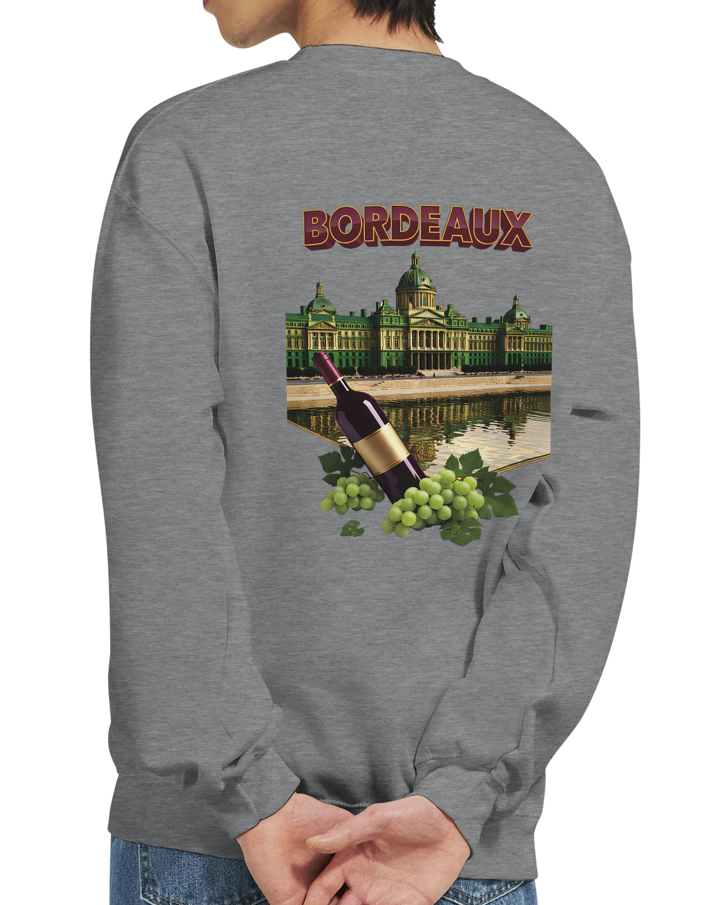 Unisex city burgundy classic crewneck sweatshirt | Gildan® 18000
