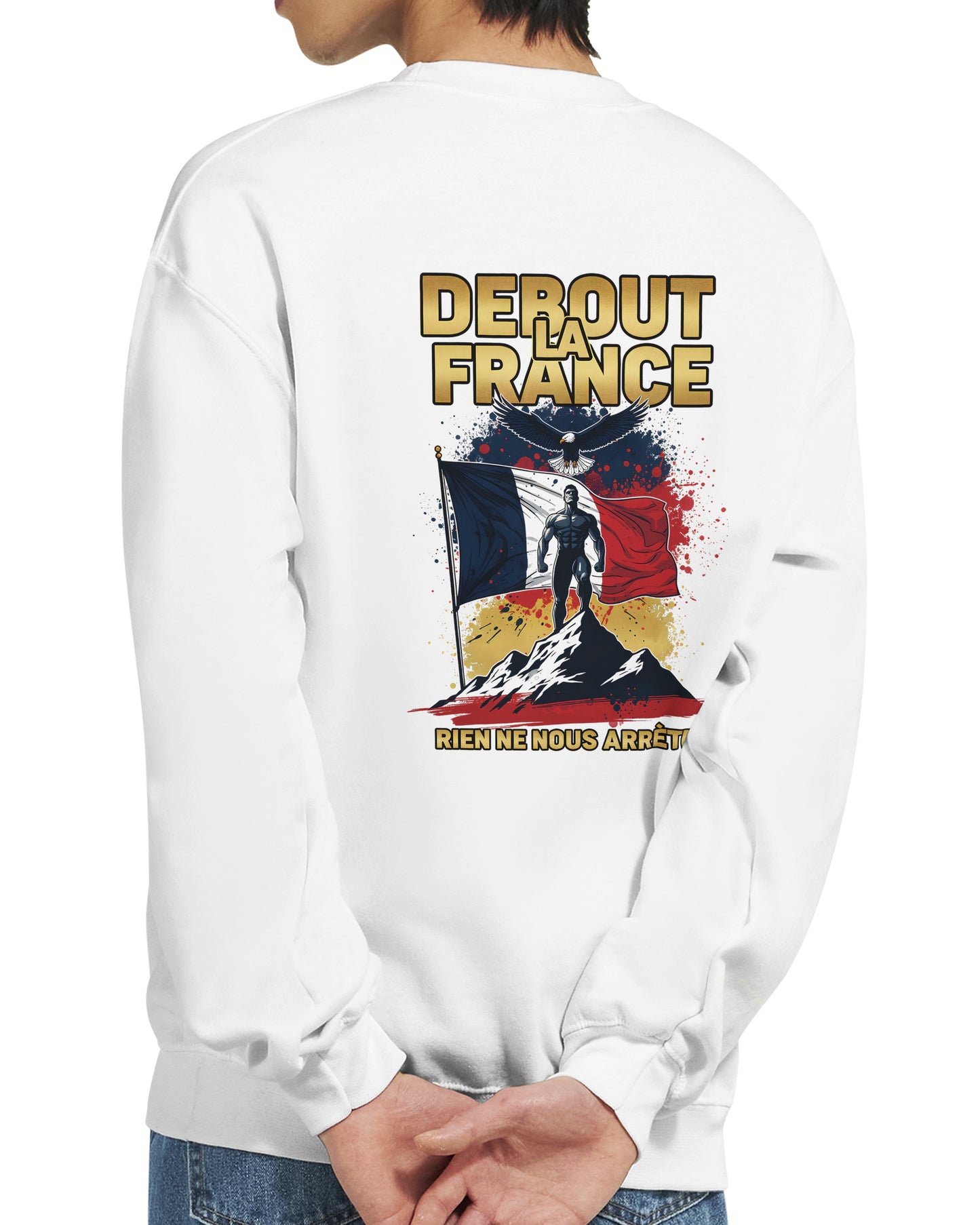 Klassisches Rundhals-Sweatshirt „Debout la France“ | Gildan® 18000