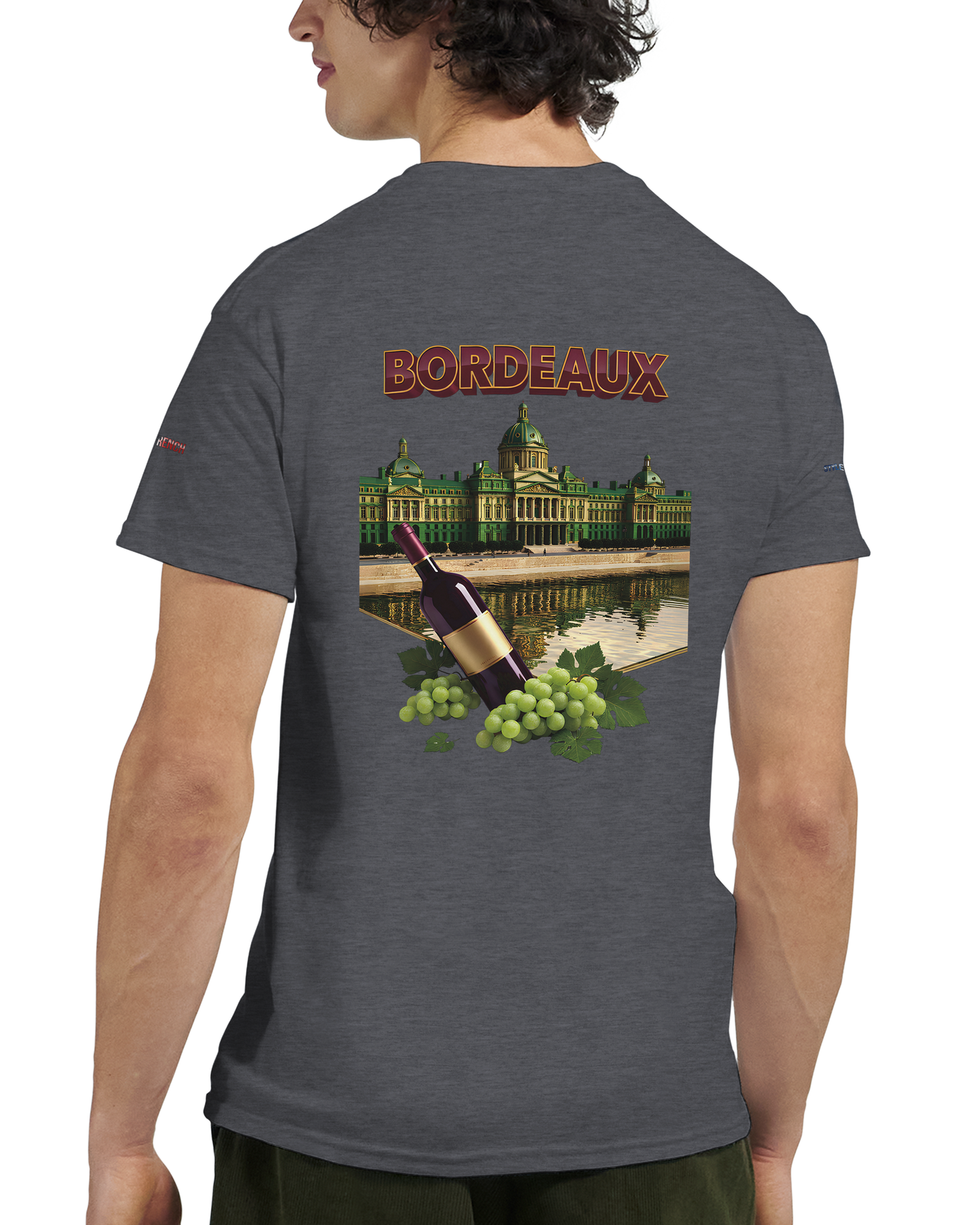 Unisex burgundy French city crewneck heavy t-shirt | Gildan® 5000
