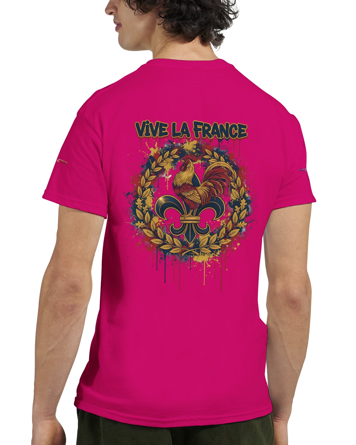 T-Shirt vive la France Herren dick Rundhals | Gildan® 5000