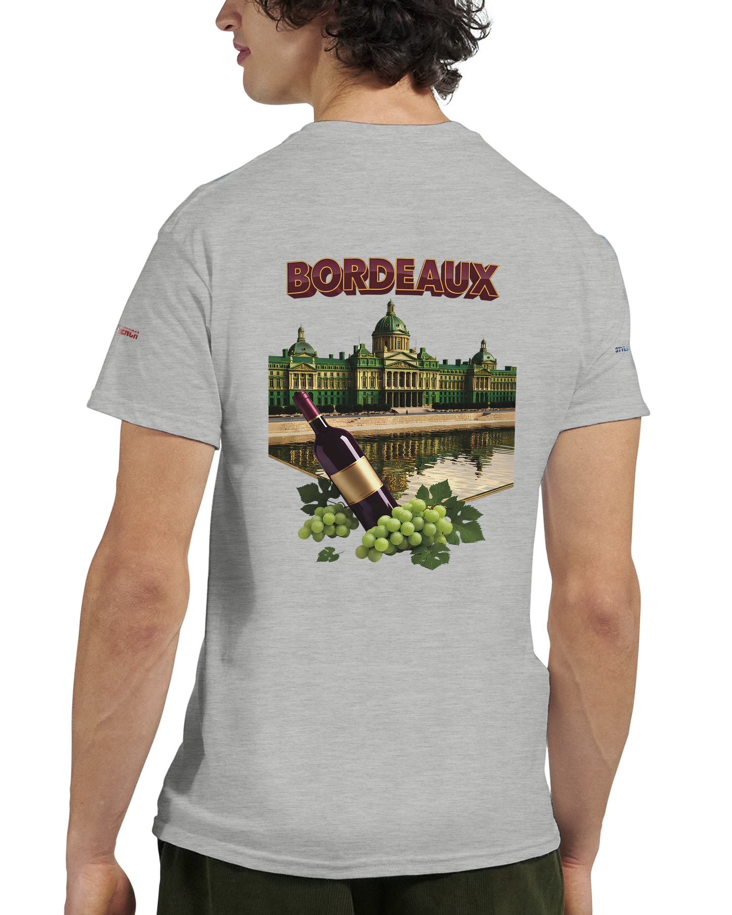 Unisex burgundy French city crewneck heavy t-shirt | Gildan® 5000