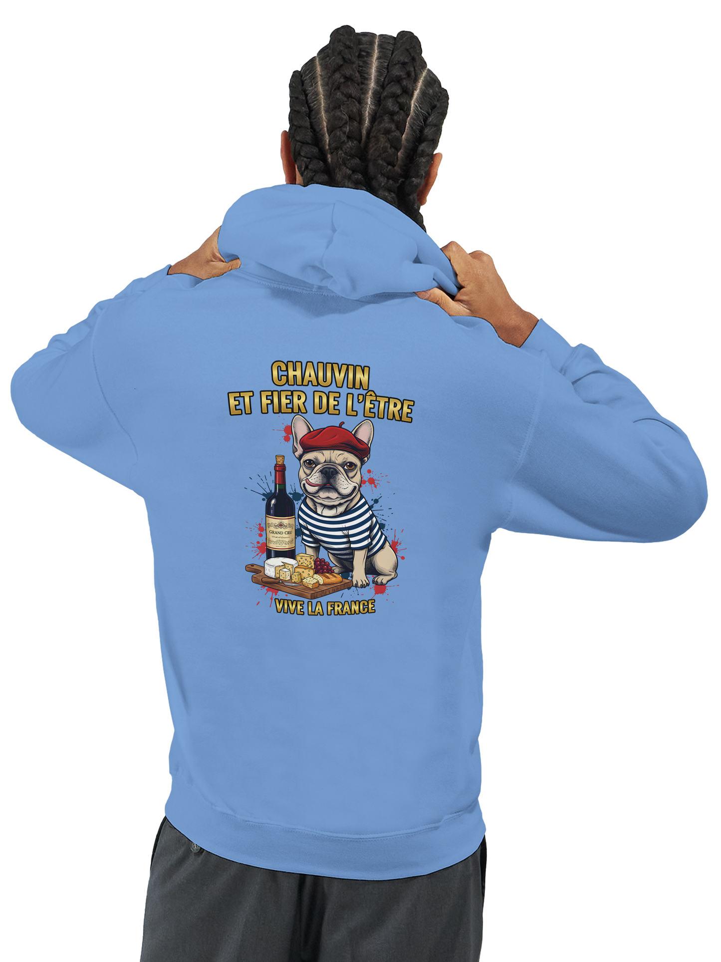 Klassischer französischer Hoodie "Chauvinistisch und stolz darauf, ein Mann zu sein" | Gildan® 18500
