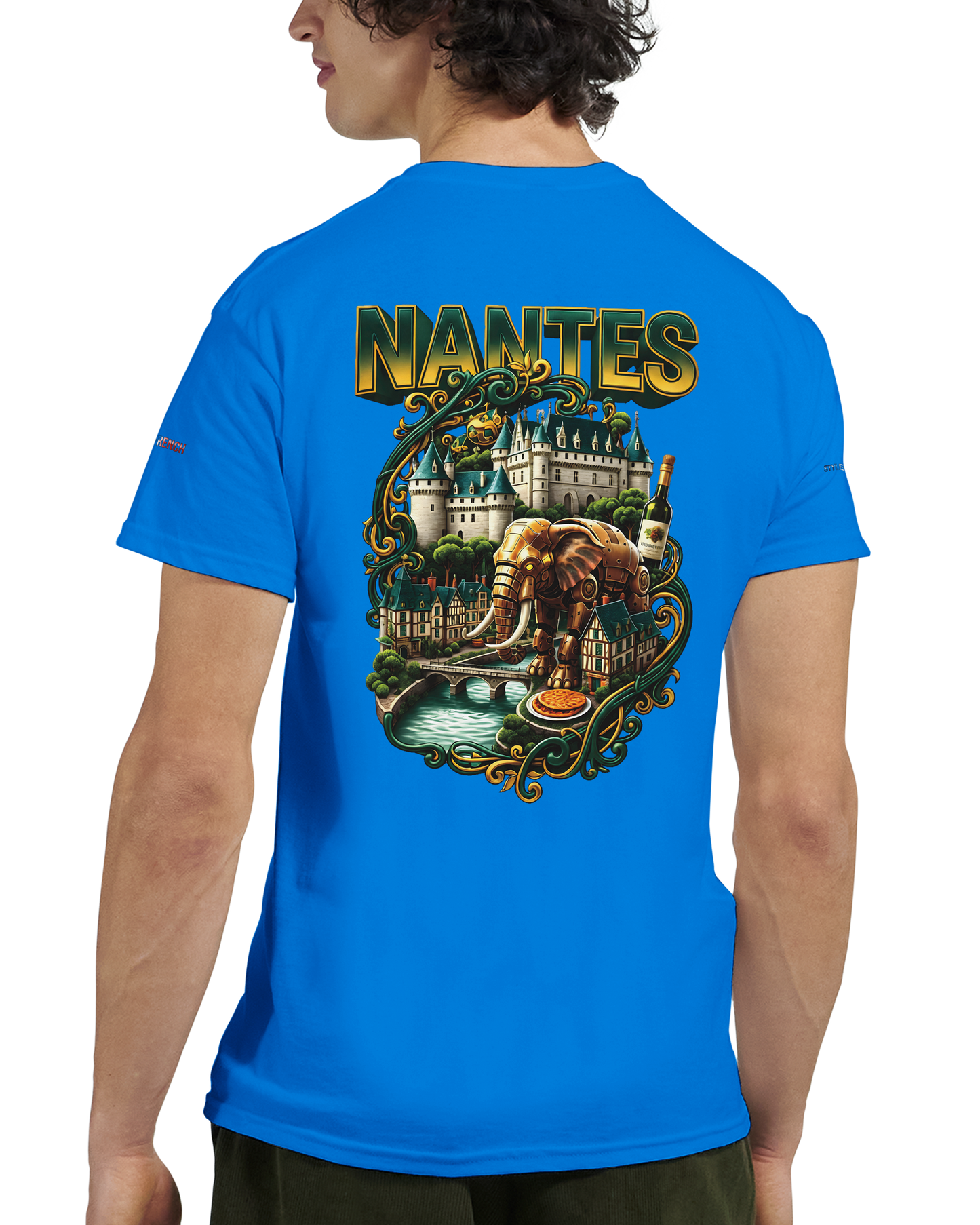 Unisex T-Shirt Nantes Stadt Frankreich | dickes Rundhals-T-Shirt | Gildan® 5000