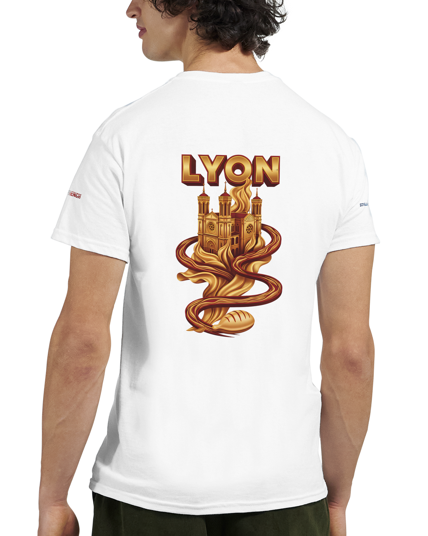 Unisex-T-Shirt Lyon Stadt Frankreich dick Rundhals | Gildan® 5000