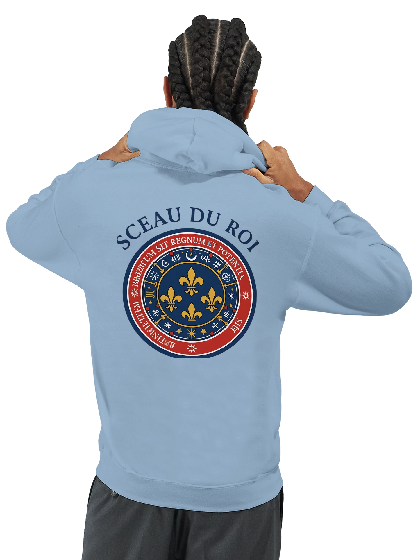Herren-Kapuzenpullover „Siegel des Königs“ klassisch | Gildan® 18500